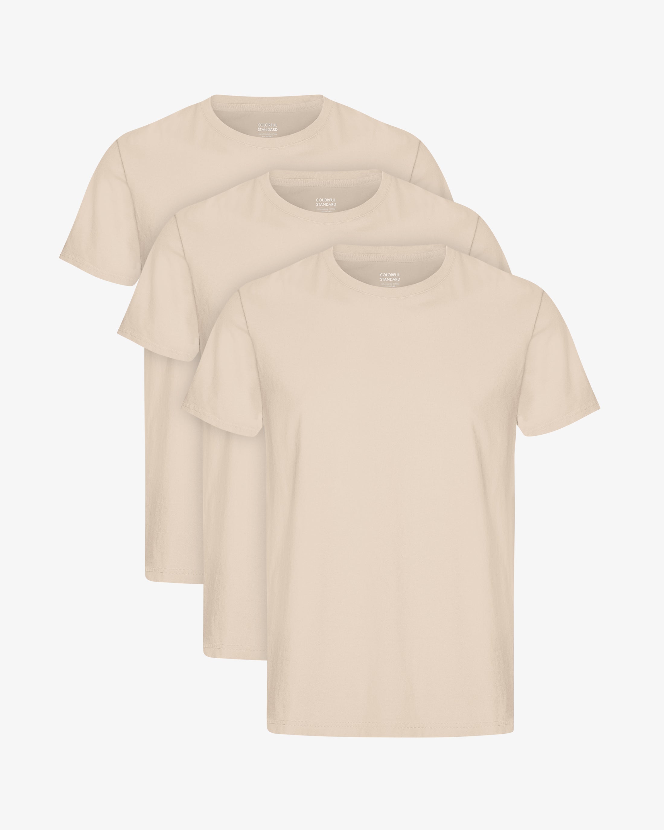 Classic Organic Tee - Oyster Grey (3-Pack)