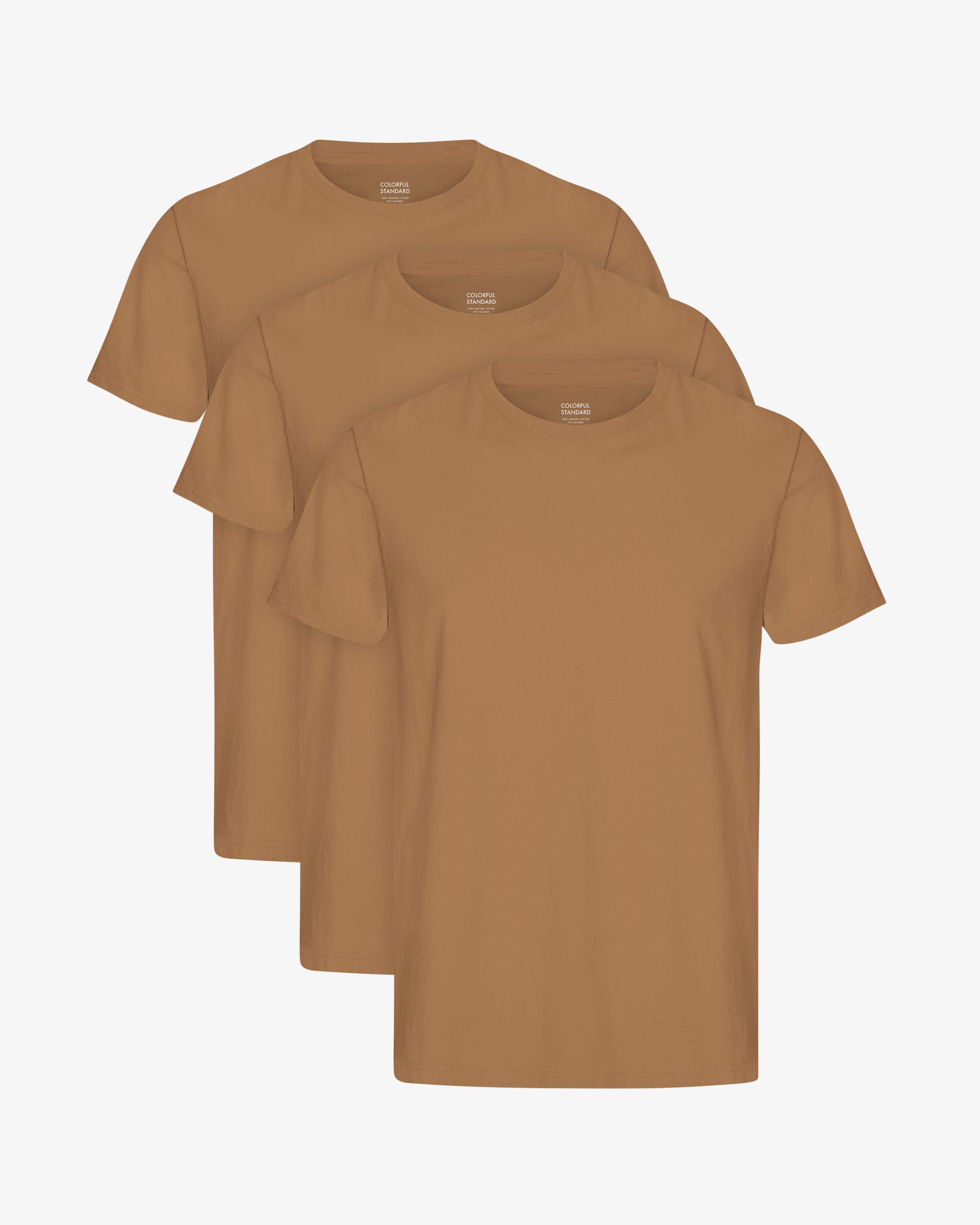 Classic Organic Tee - Sahara Camel (3-Pack)