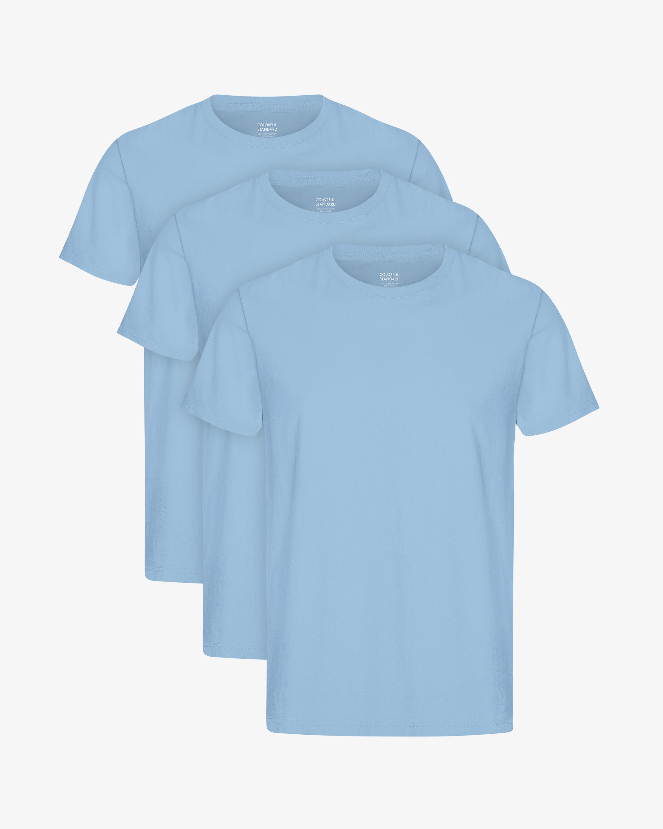 Classic Organic Tee - Seaside Blue (3-Pack)