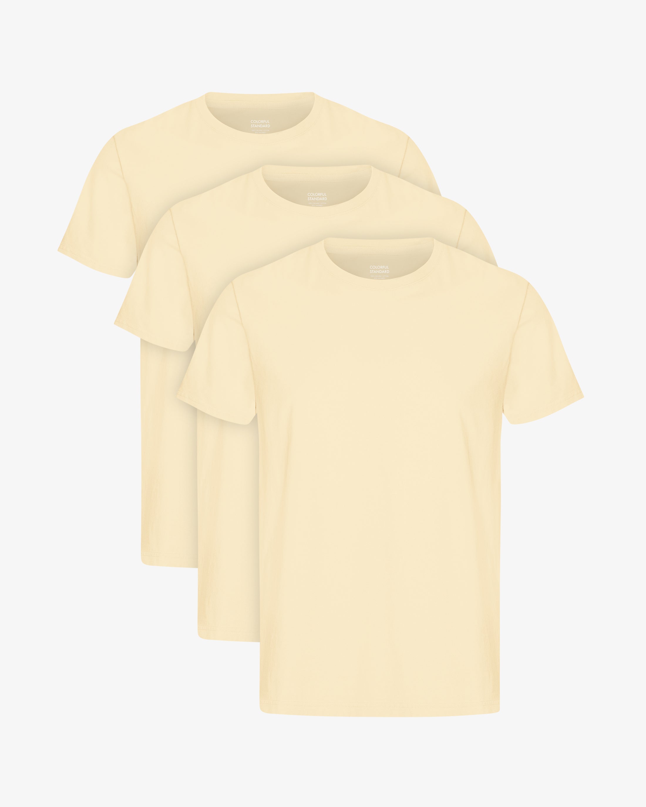 Classic Organic Tee - Soft Yellow (3-Pack)