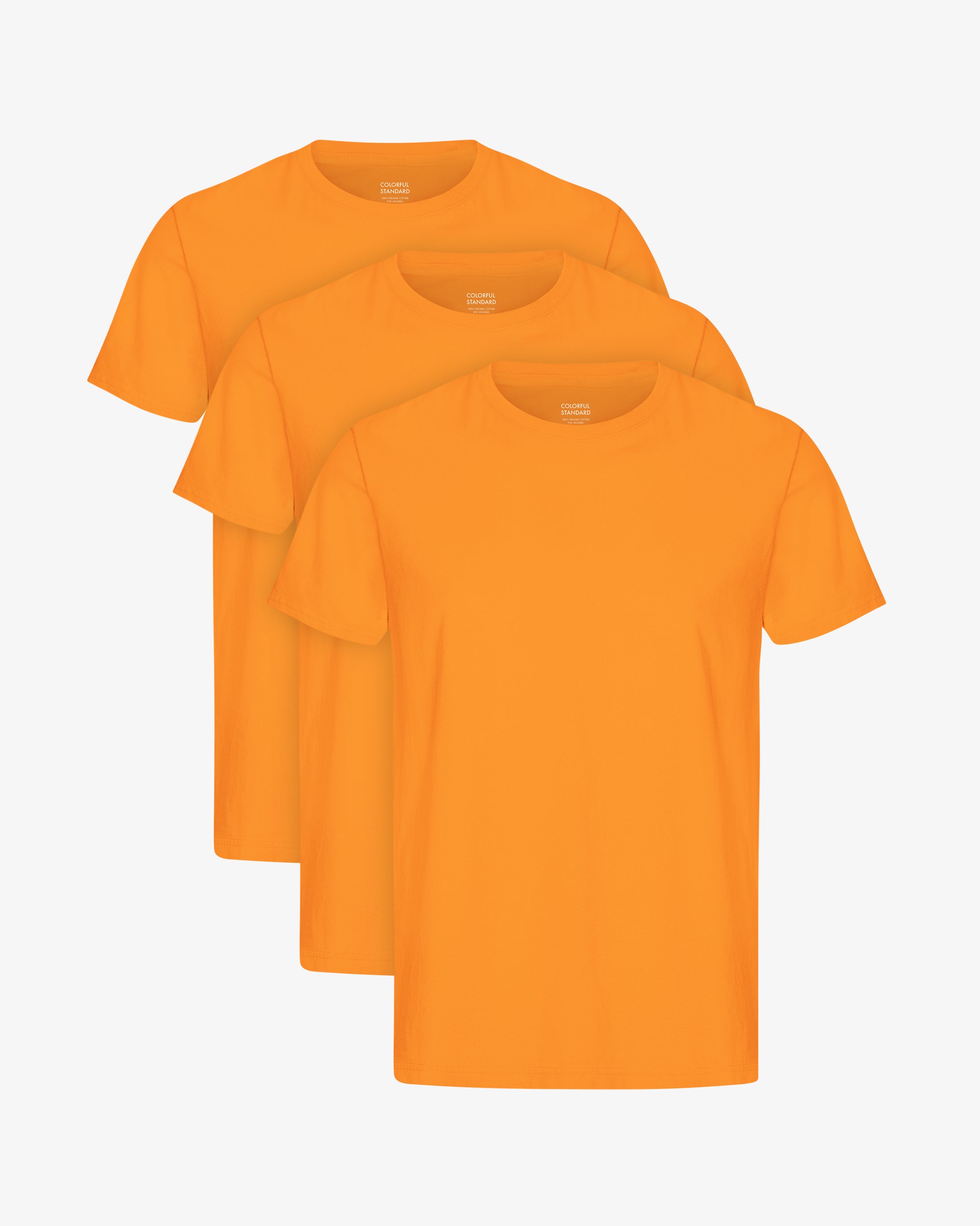 Classic Organic Tee - Sunny Orange (3-Pack)