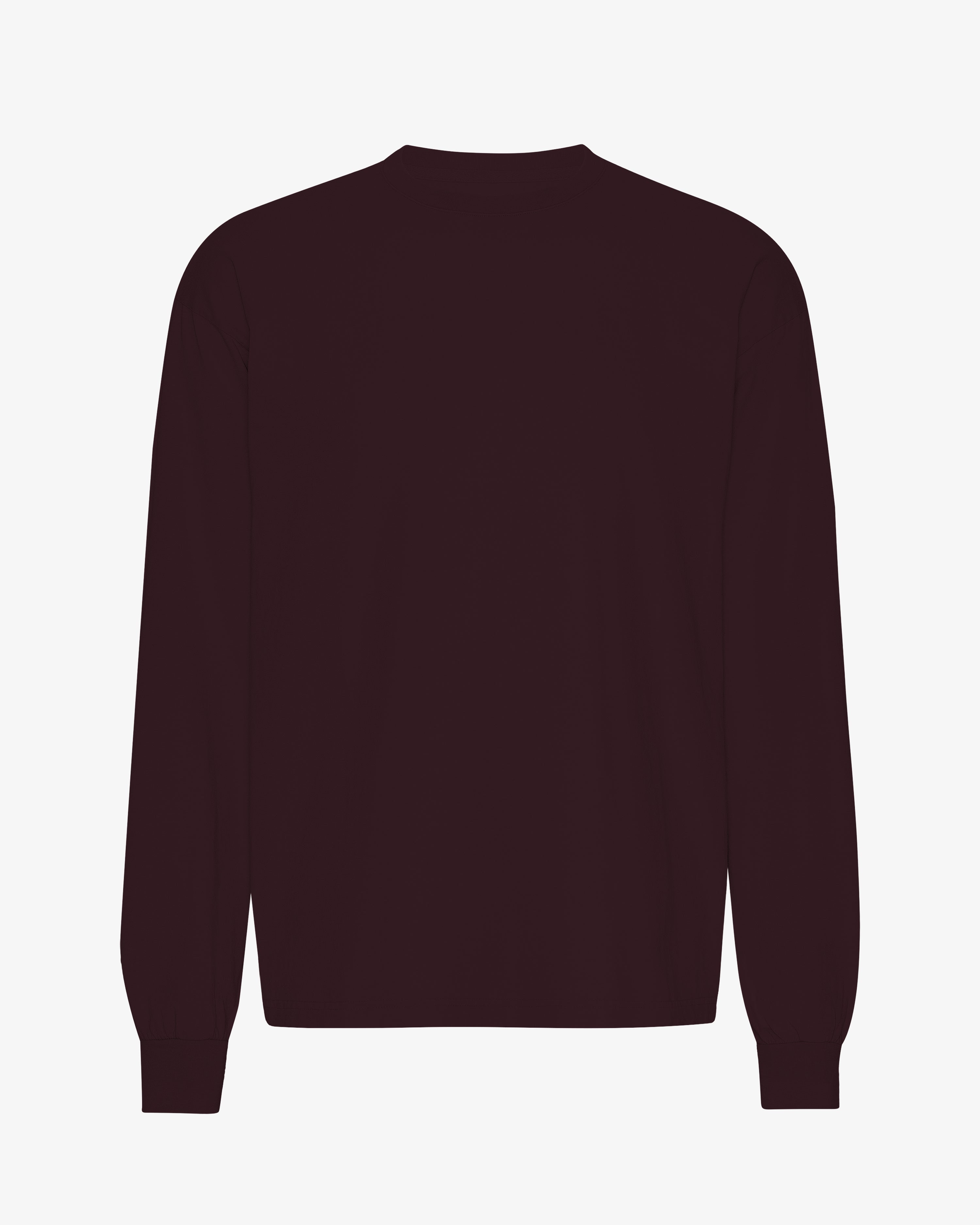 Oversized Organic LS T-Shirt - Oxblood Red