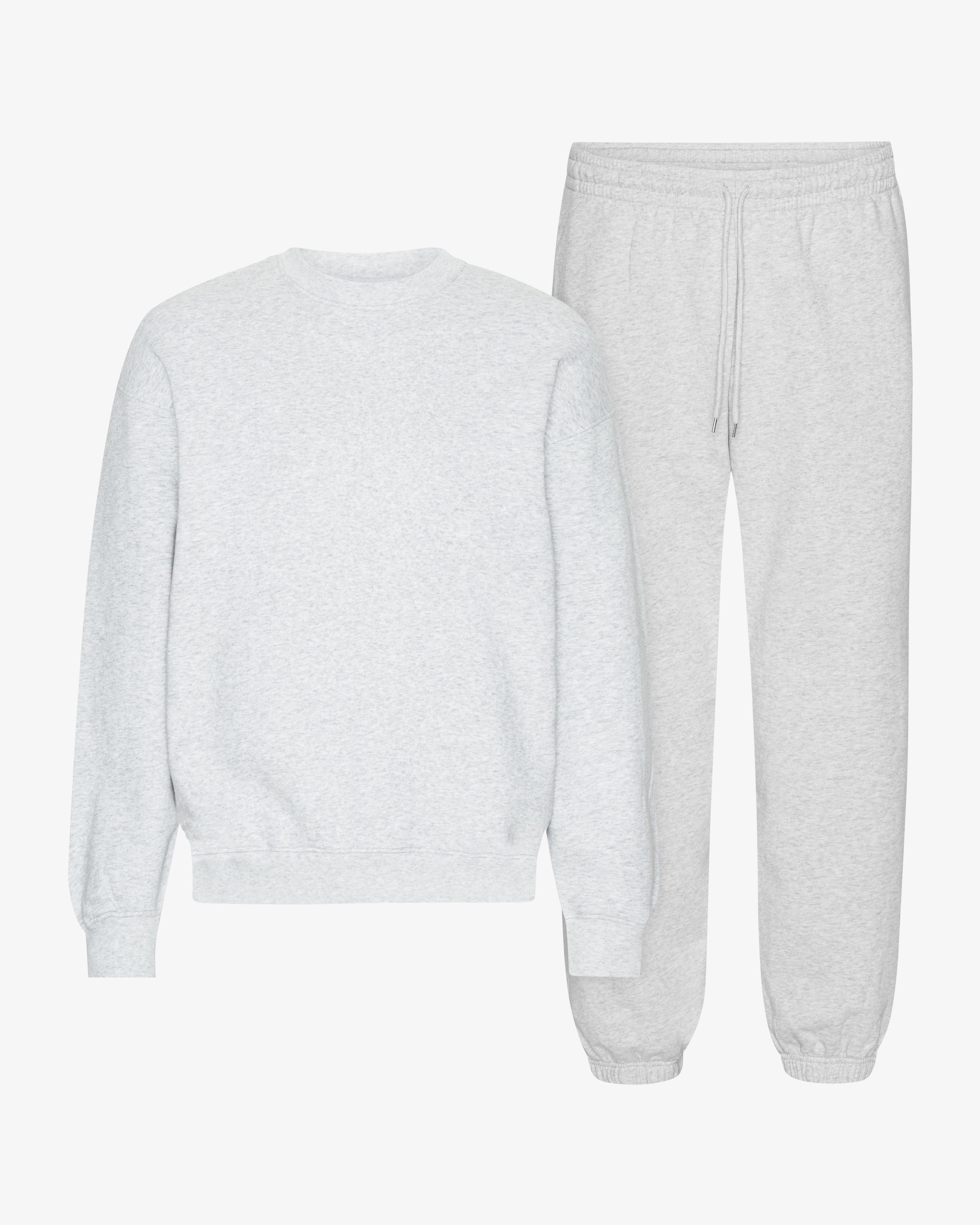 Organic Relaxed Sweatsuit - Snow Melange