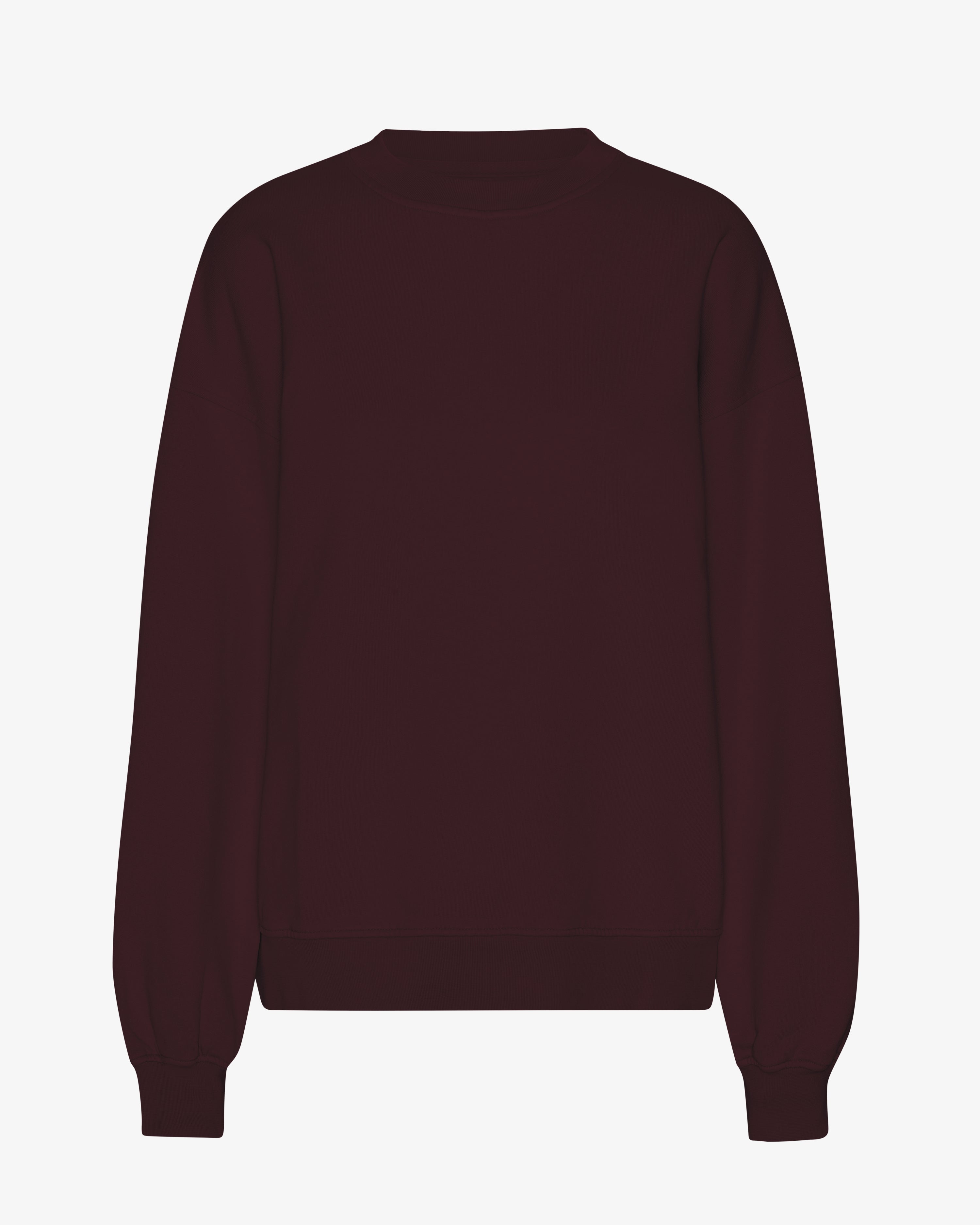 Organic Oversized Crew - Oxblood Red