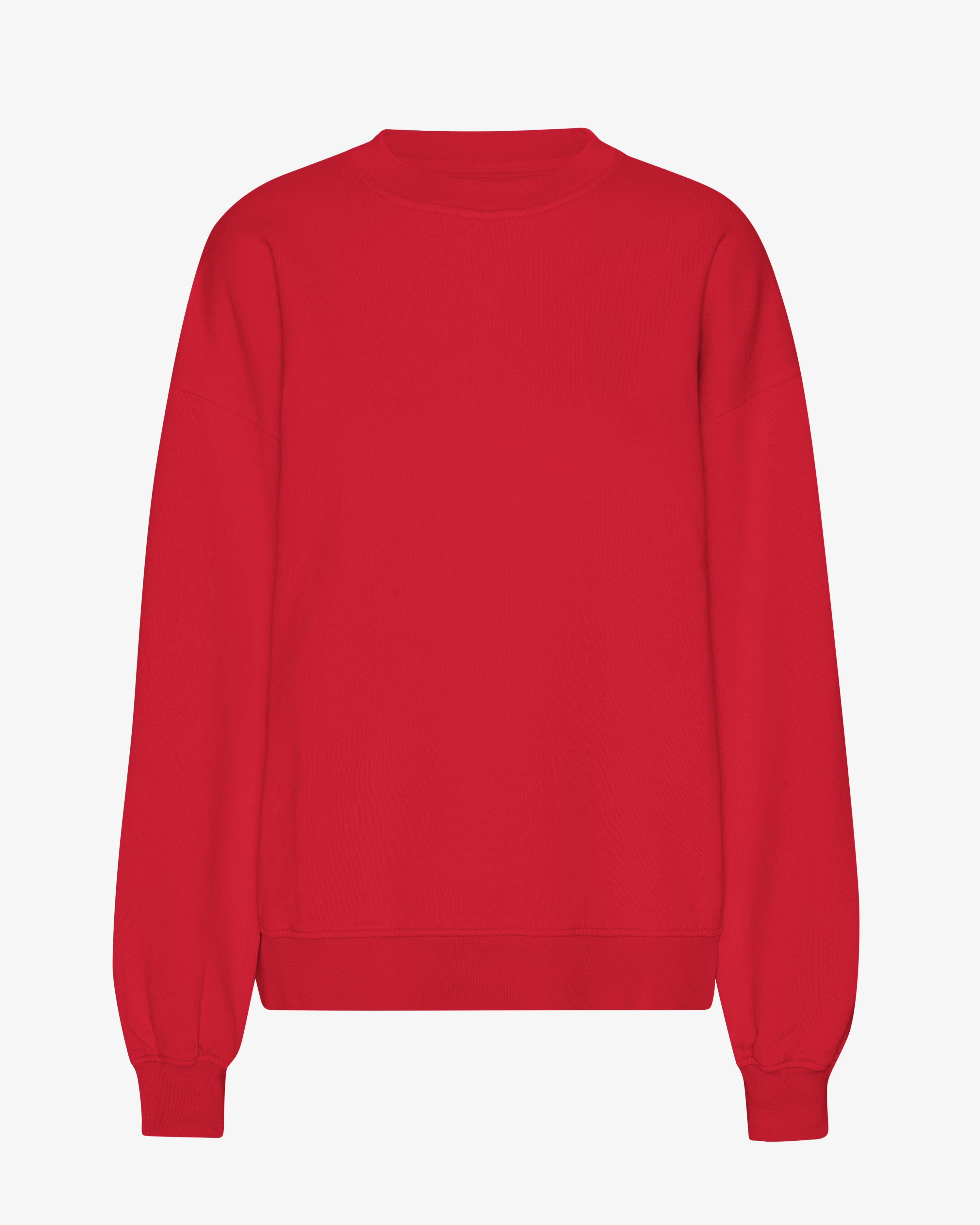 Organic Oversized Crew - Scarlet Red