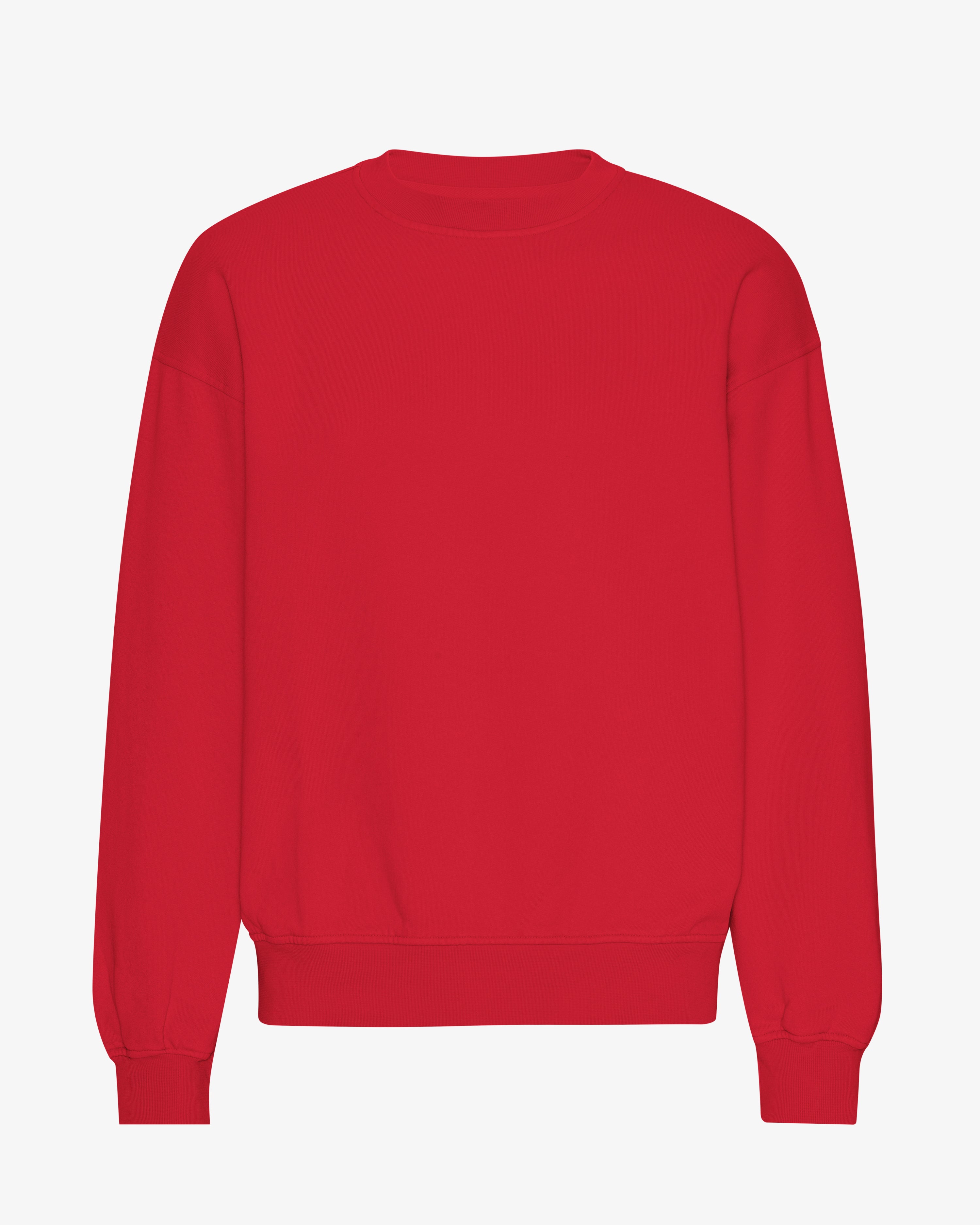 Organic Oversized Crew - Scarlet Red