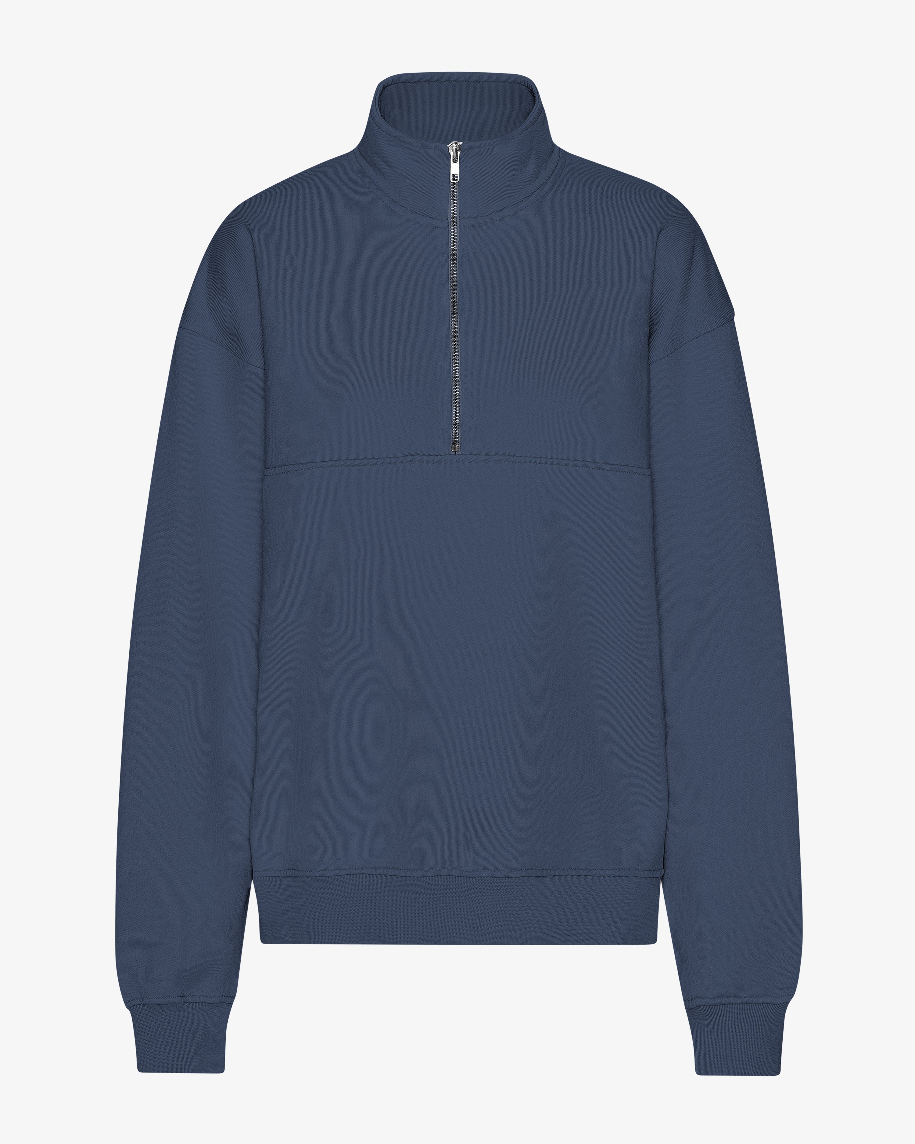 Organic Quarter Zip - Petrol Blue