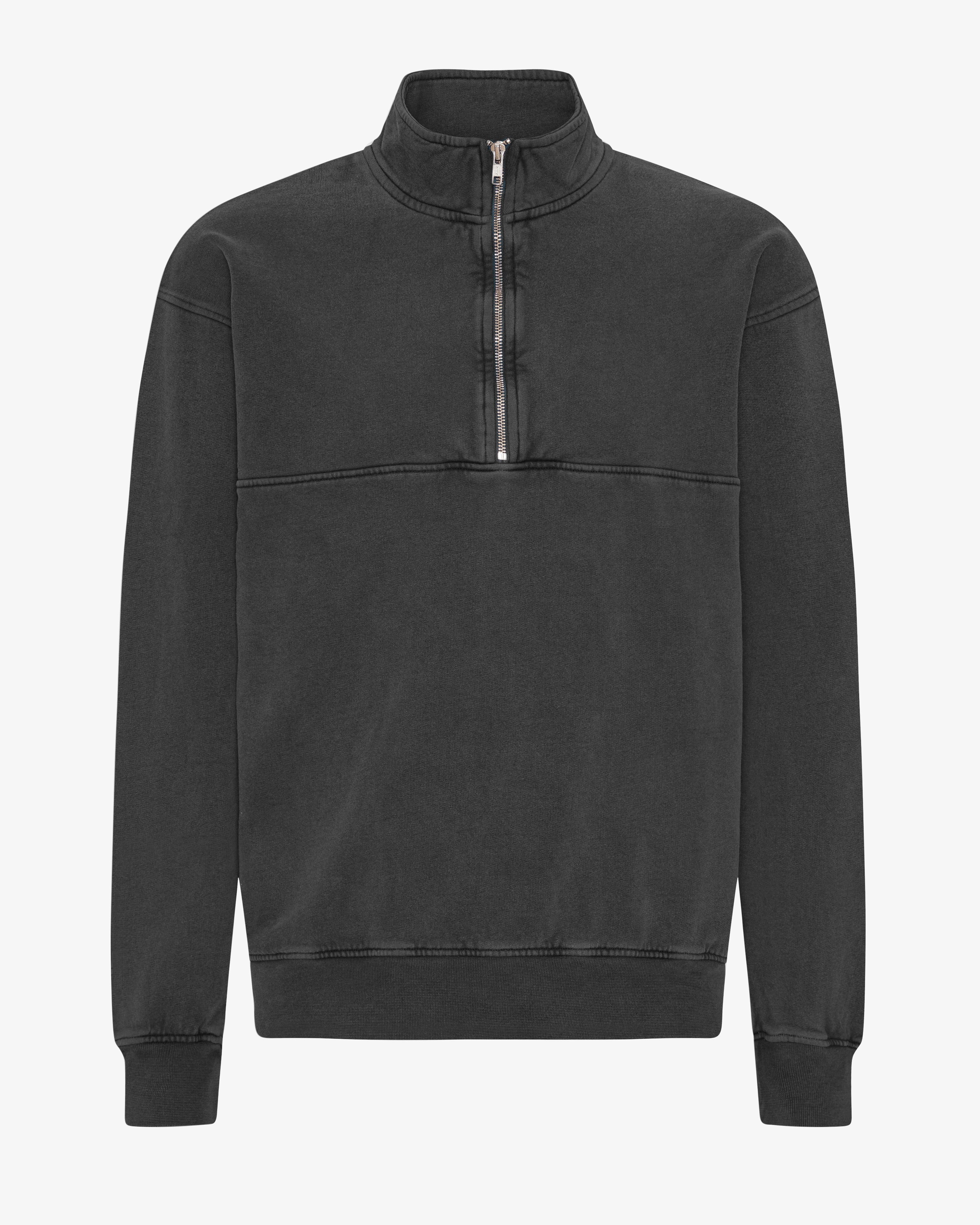 Organic Quarter Zip - Faded Black