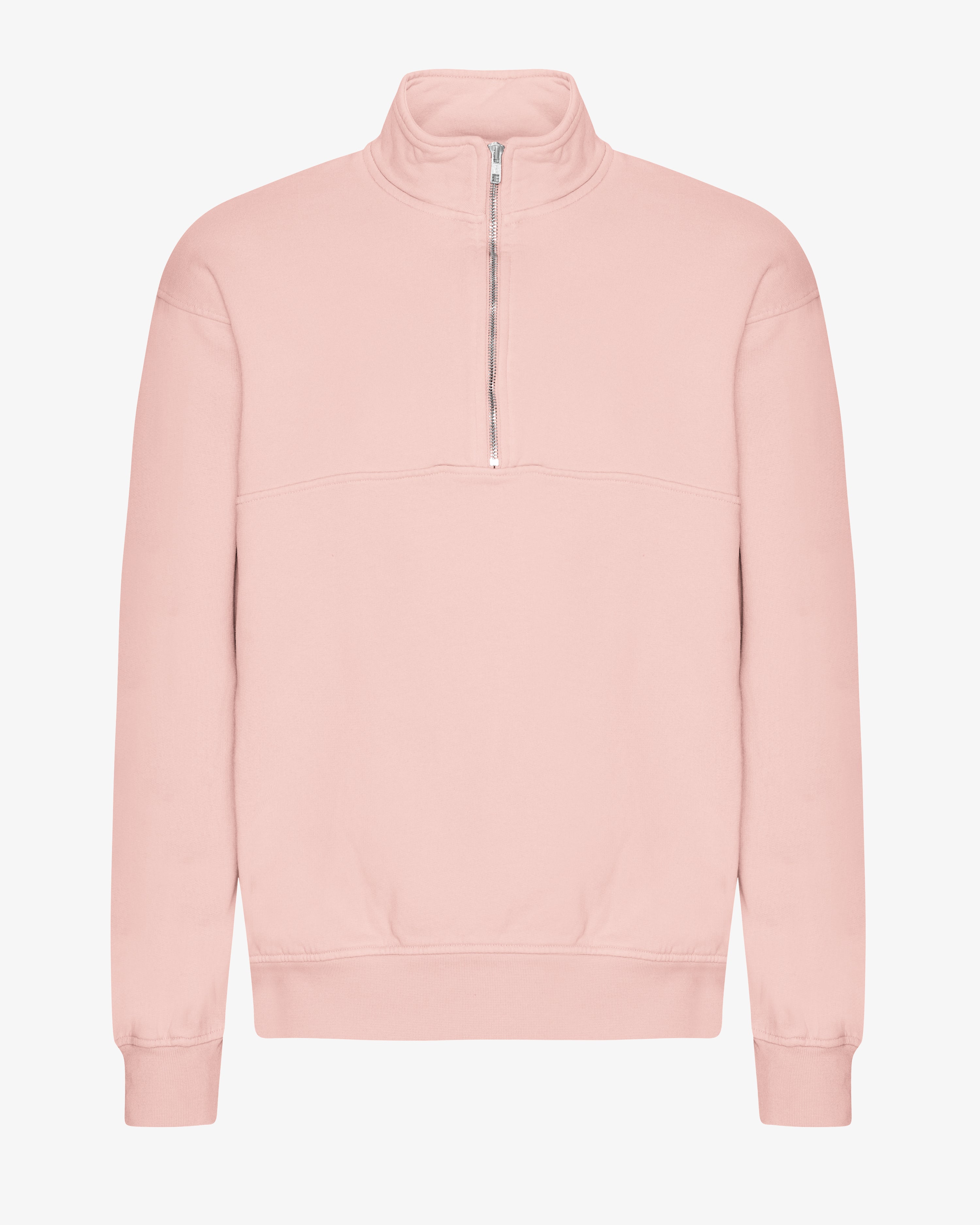 Organic Quarter Zip - Faded Pink