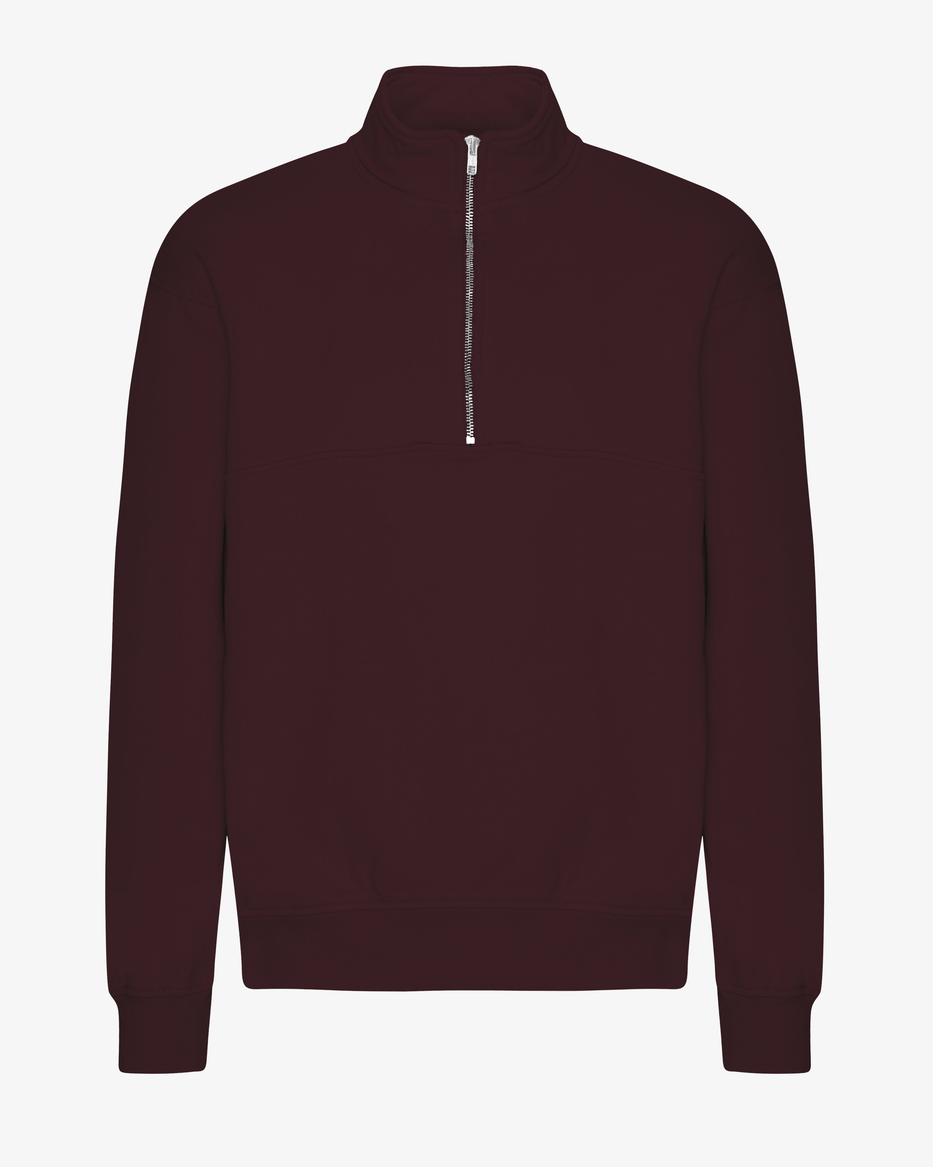 Organic Quarter Zip - Oxblood Red