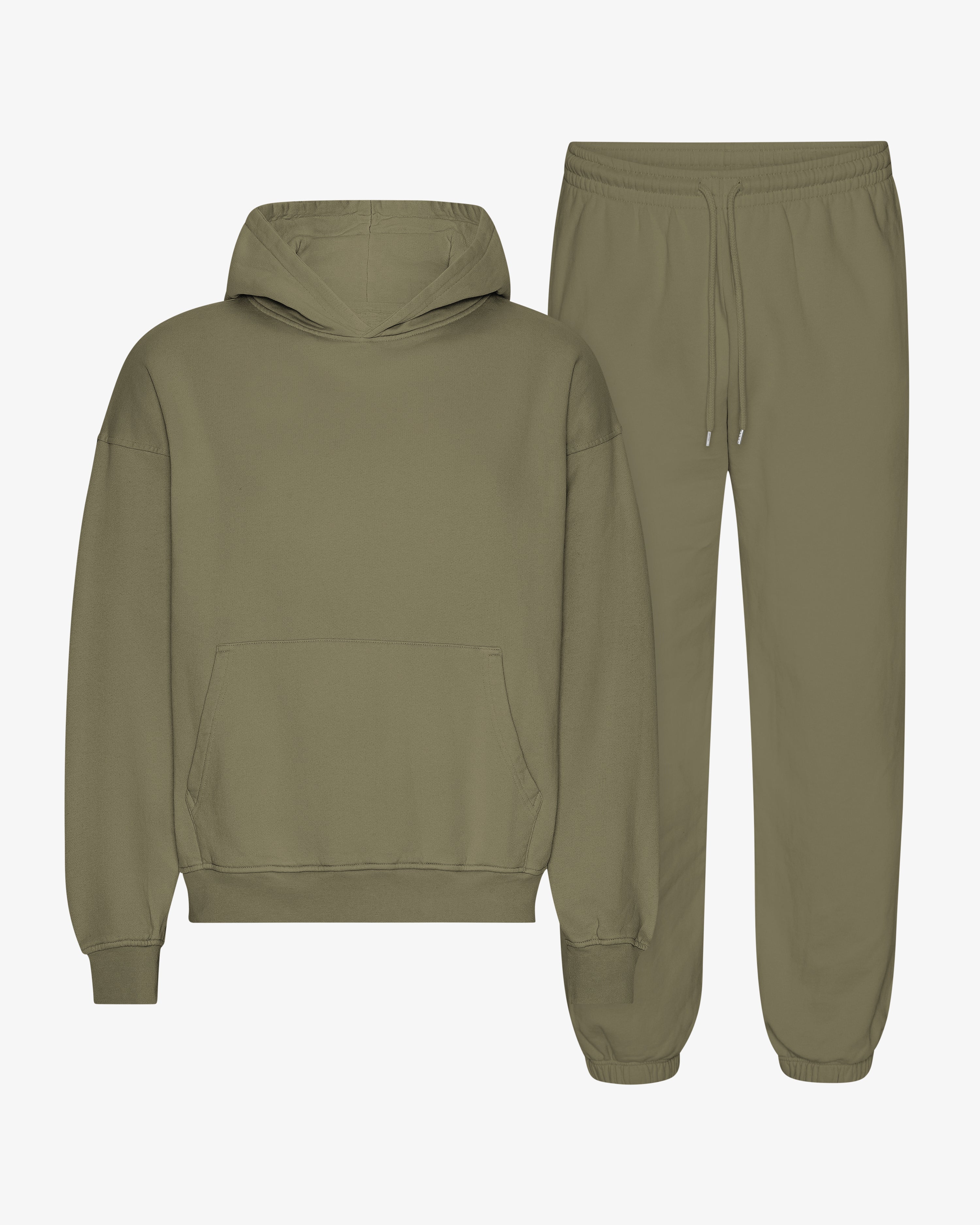 Organic Relaxed Hood Sweatsuit - Dusty Olive