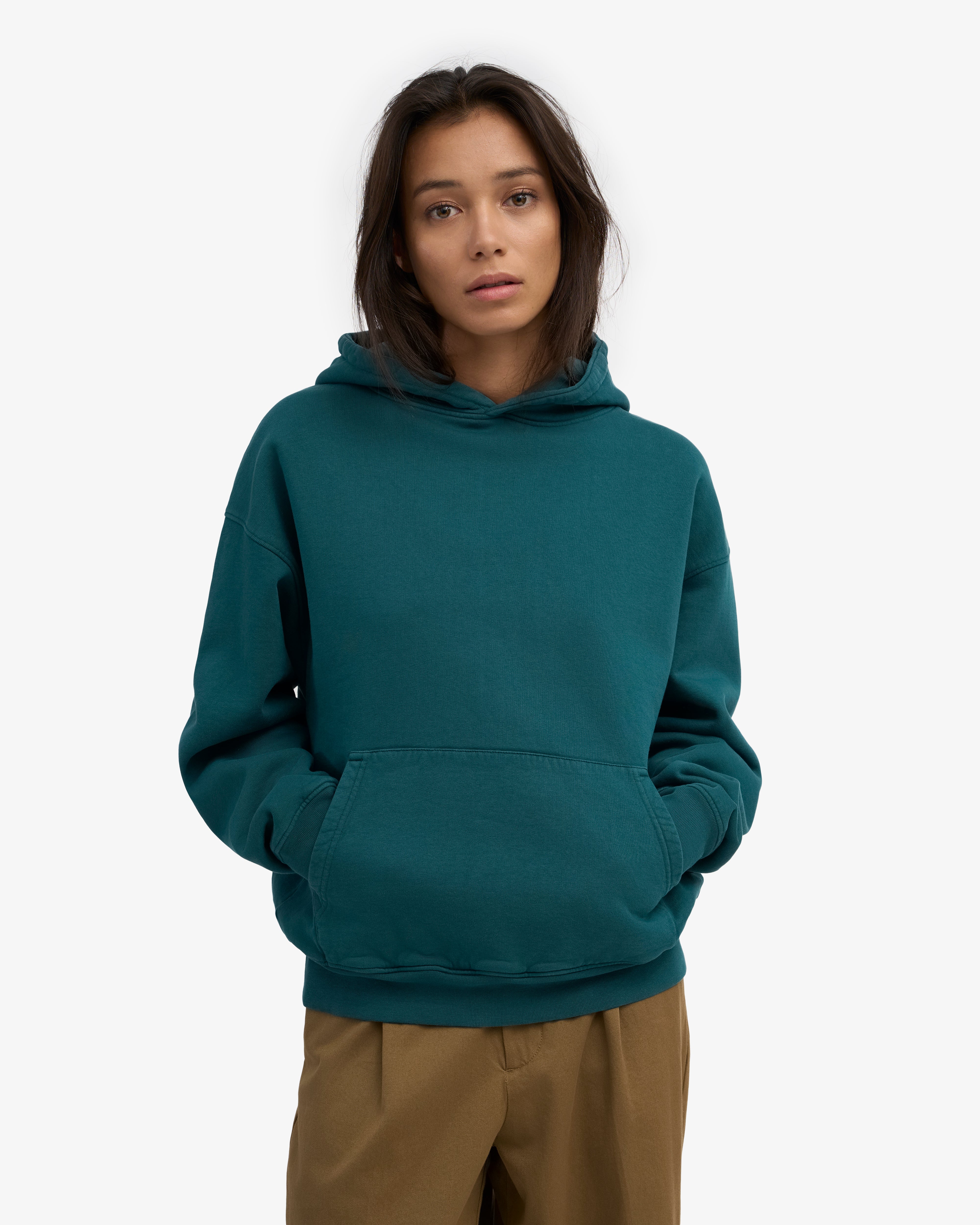 Organic Oversized Hood - Ocean Green