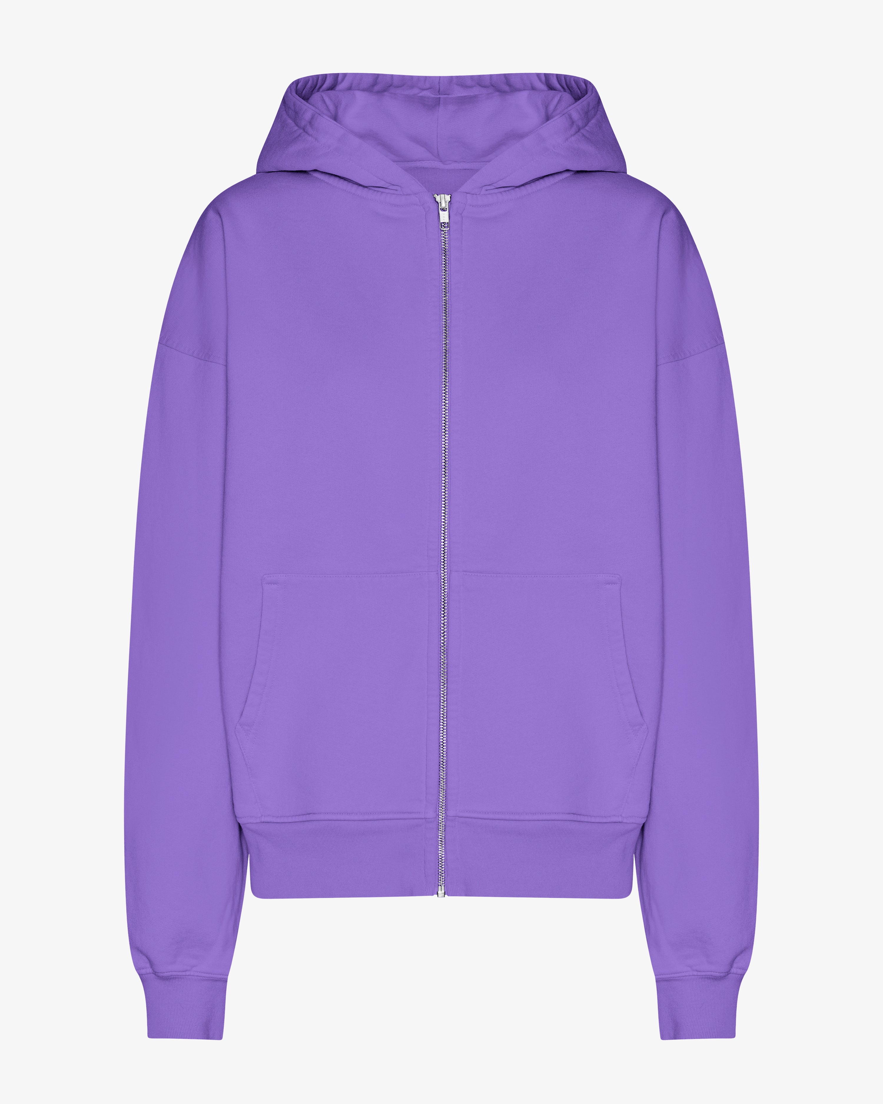 Organic Oversized Zip Hood - Ultra Violet