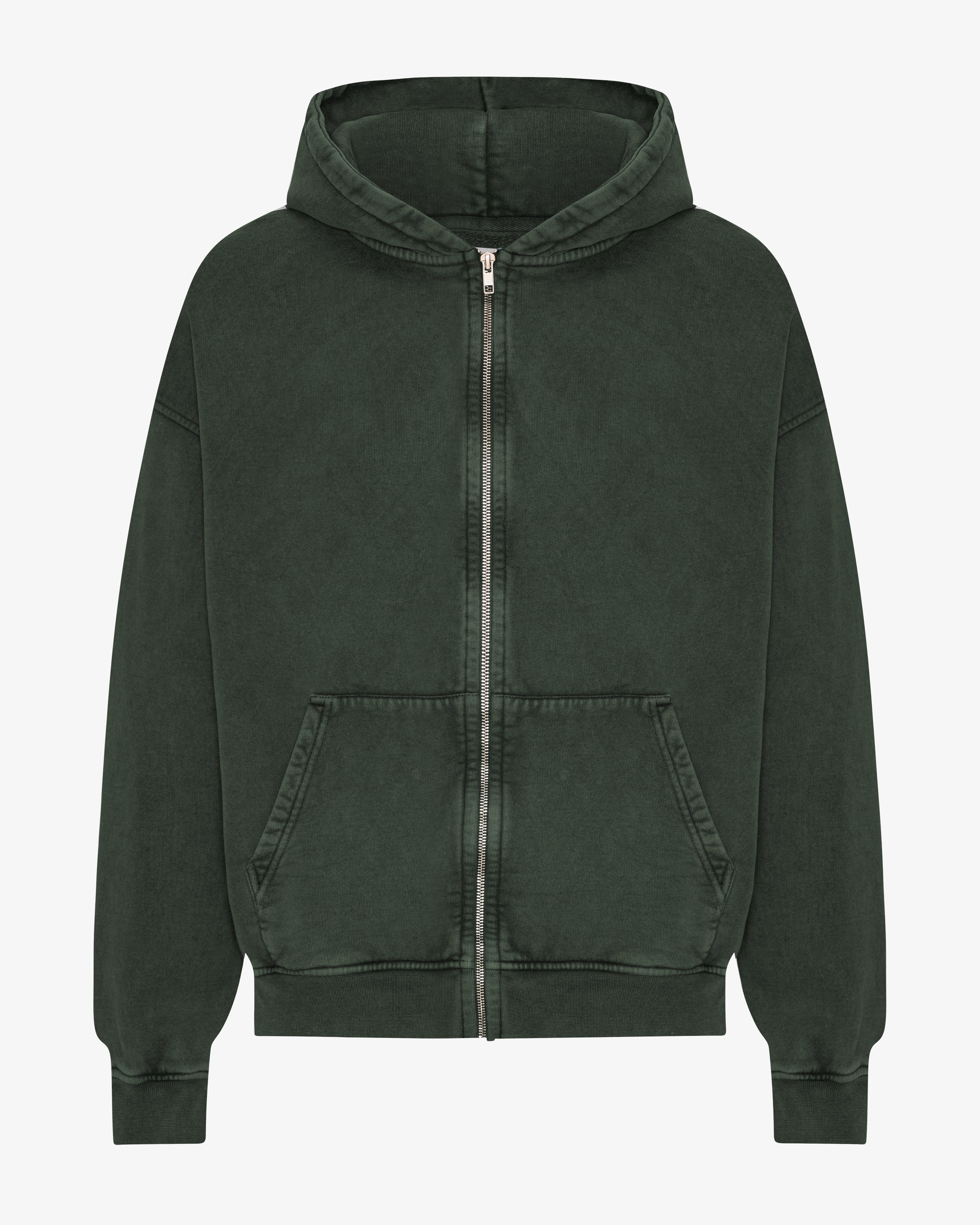 Organic Oversized Zip Hood - Midnight Forest