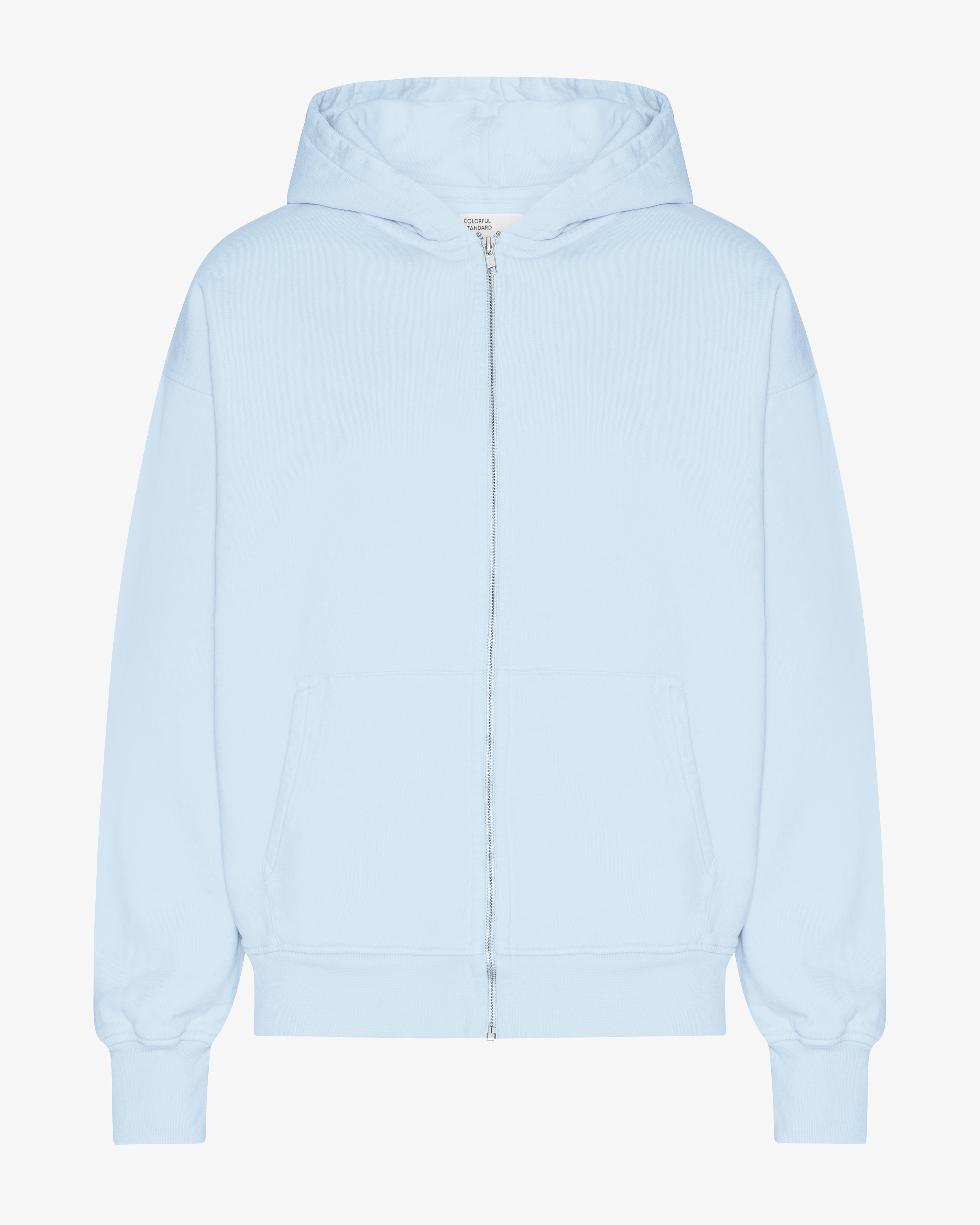 Organic Oversized Zip Hood - Polar Blue
