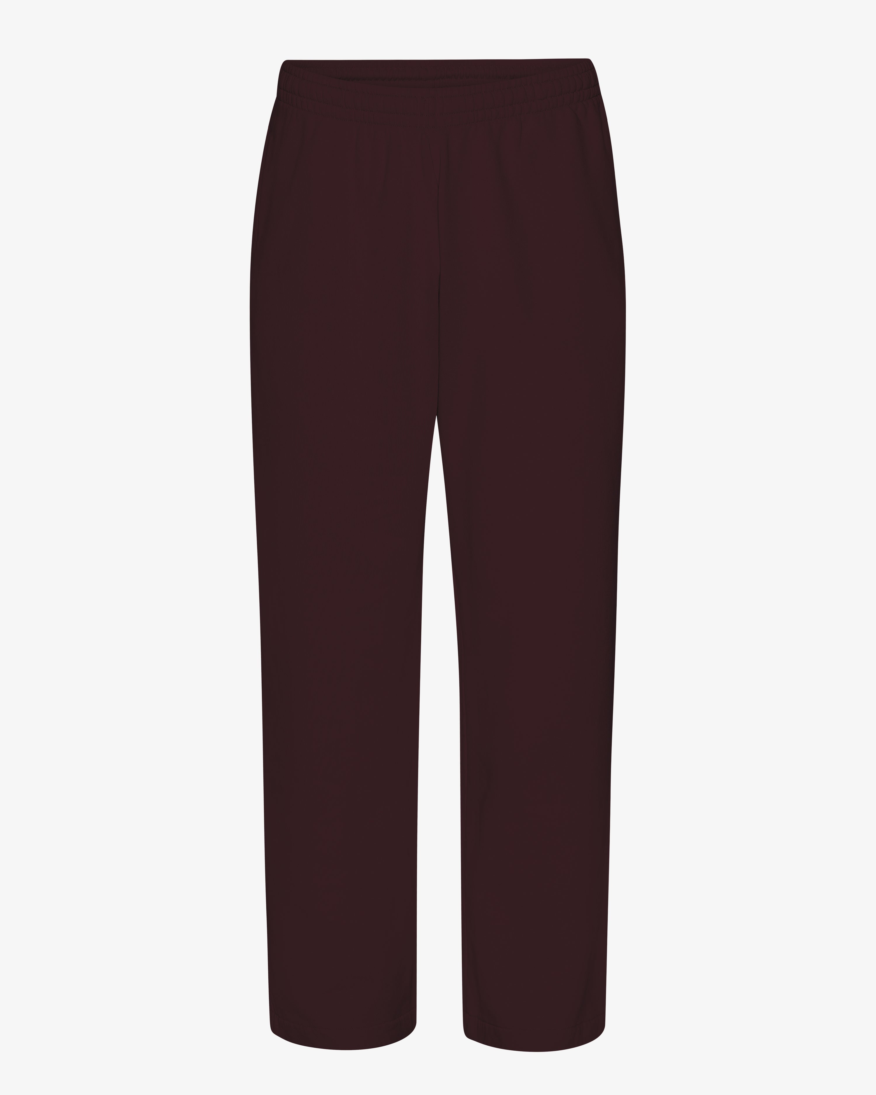 Organic Straight Leg Sweatpants - Oxblood Red