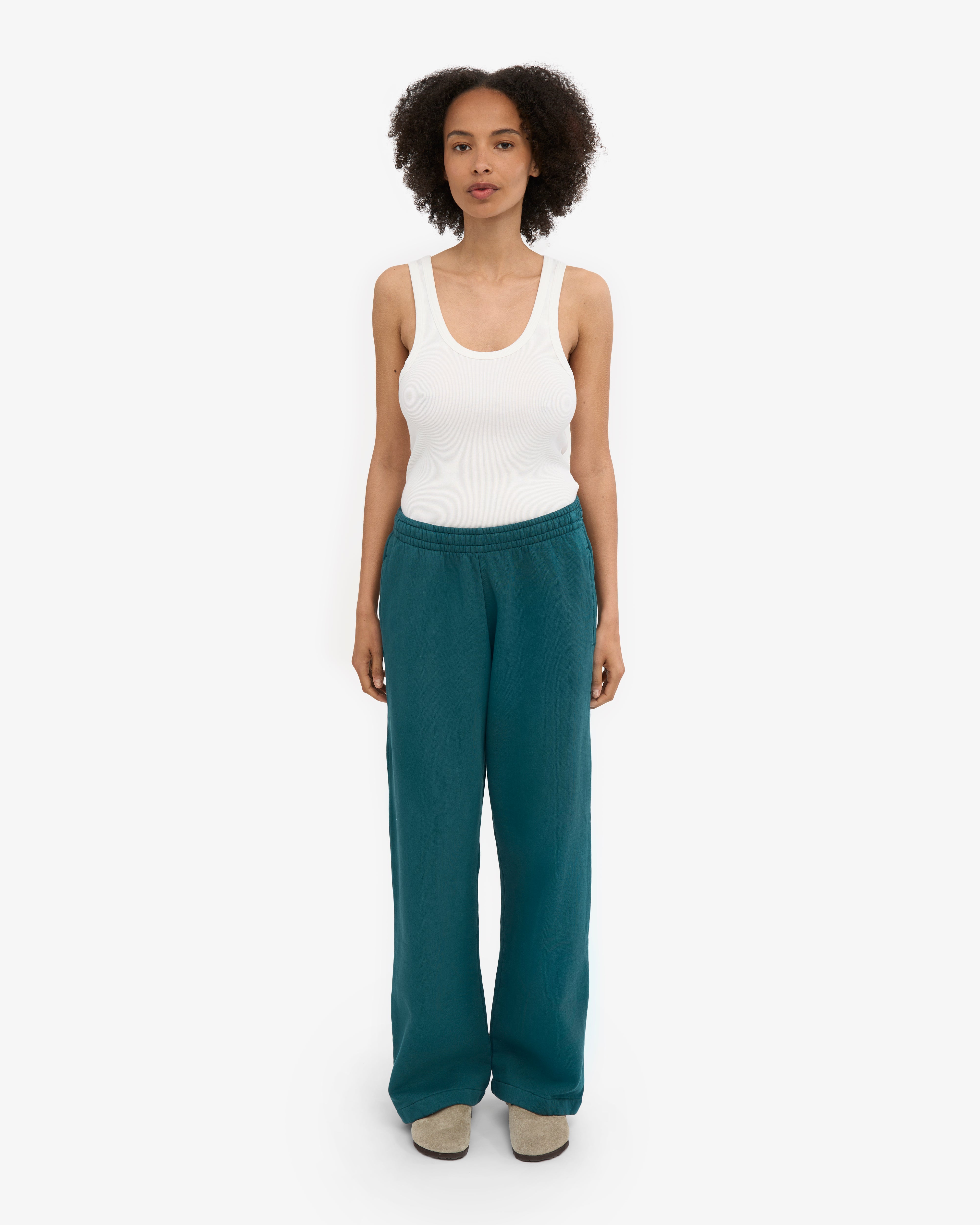 Organic Straight Leg Sweatpants - Ocean Green