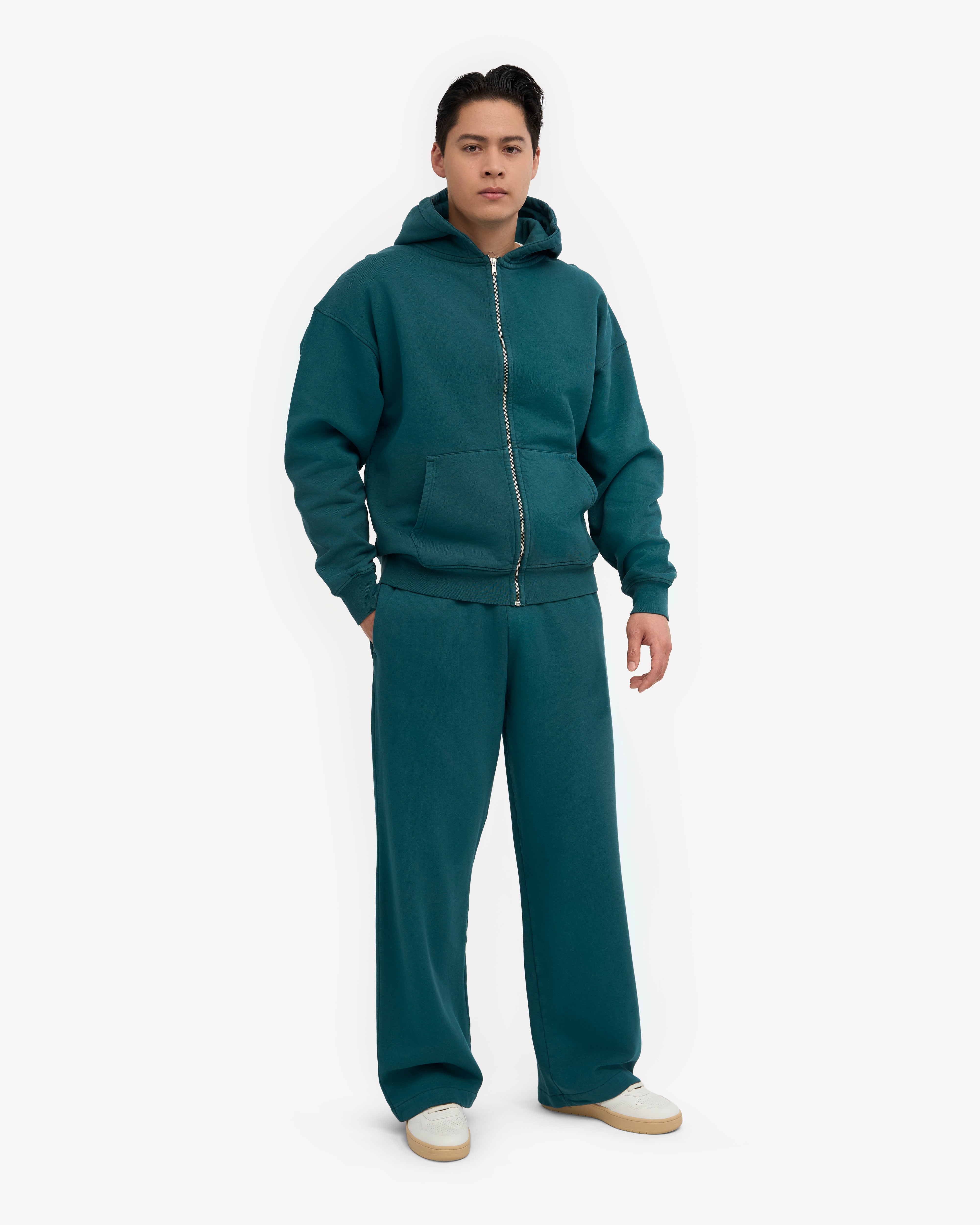 Organic Straight Leg Sweatpants - Ocean Green