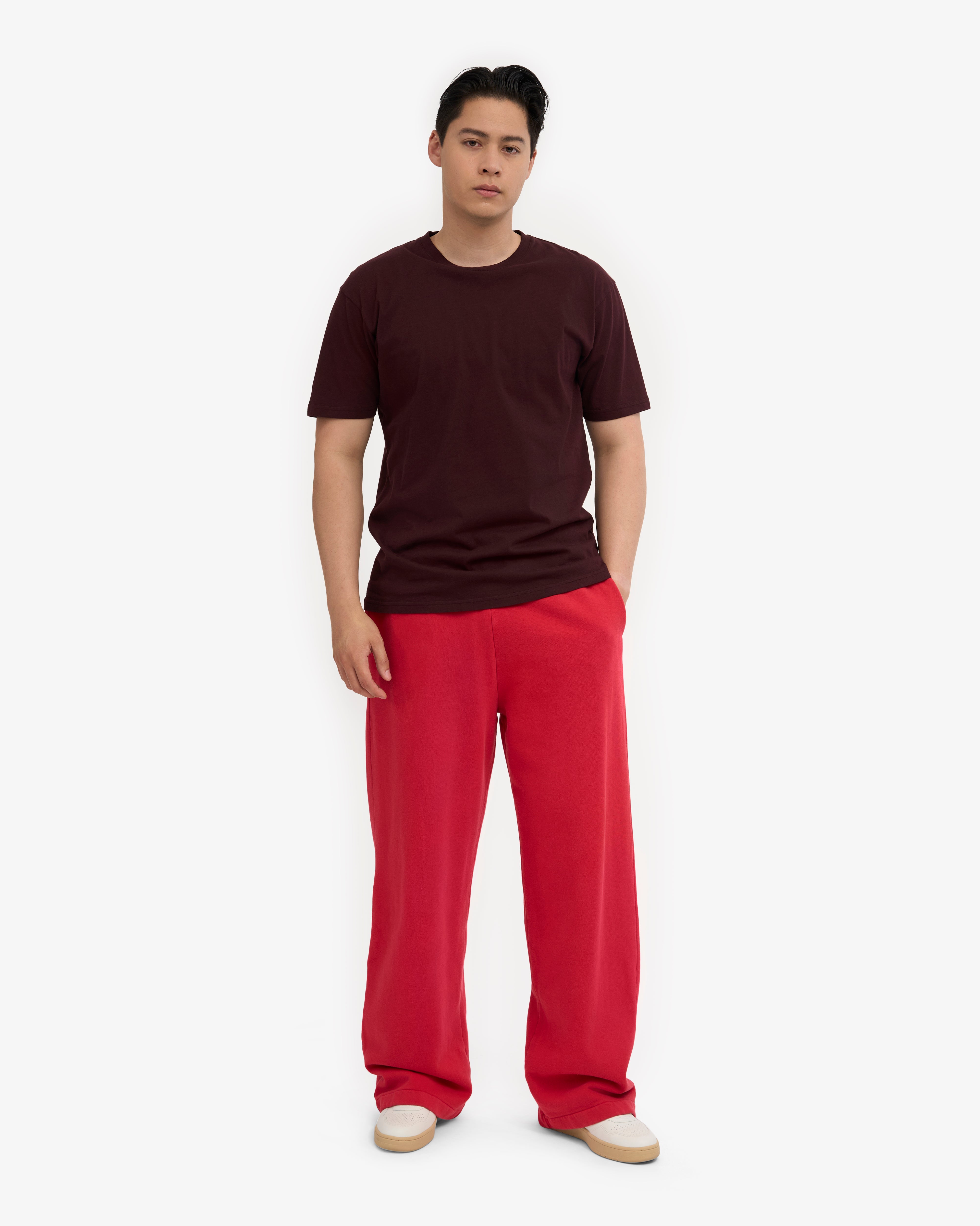 Organic Straight Leg Sweatpants - Scarlet Red