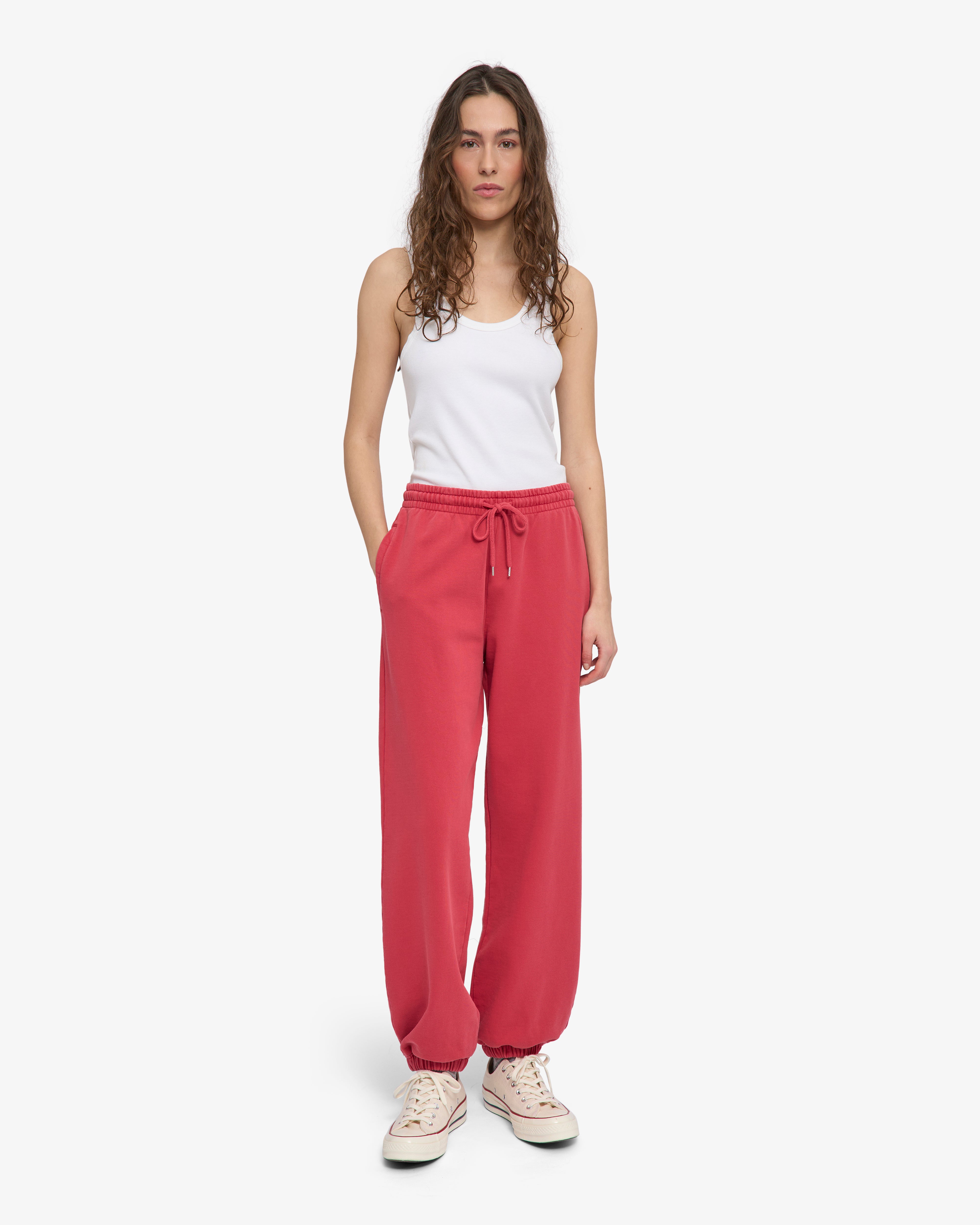 Organic Relaxed Sweatpants - Faded Red