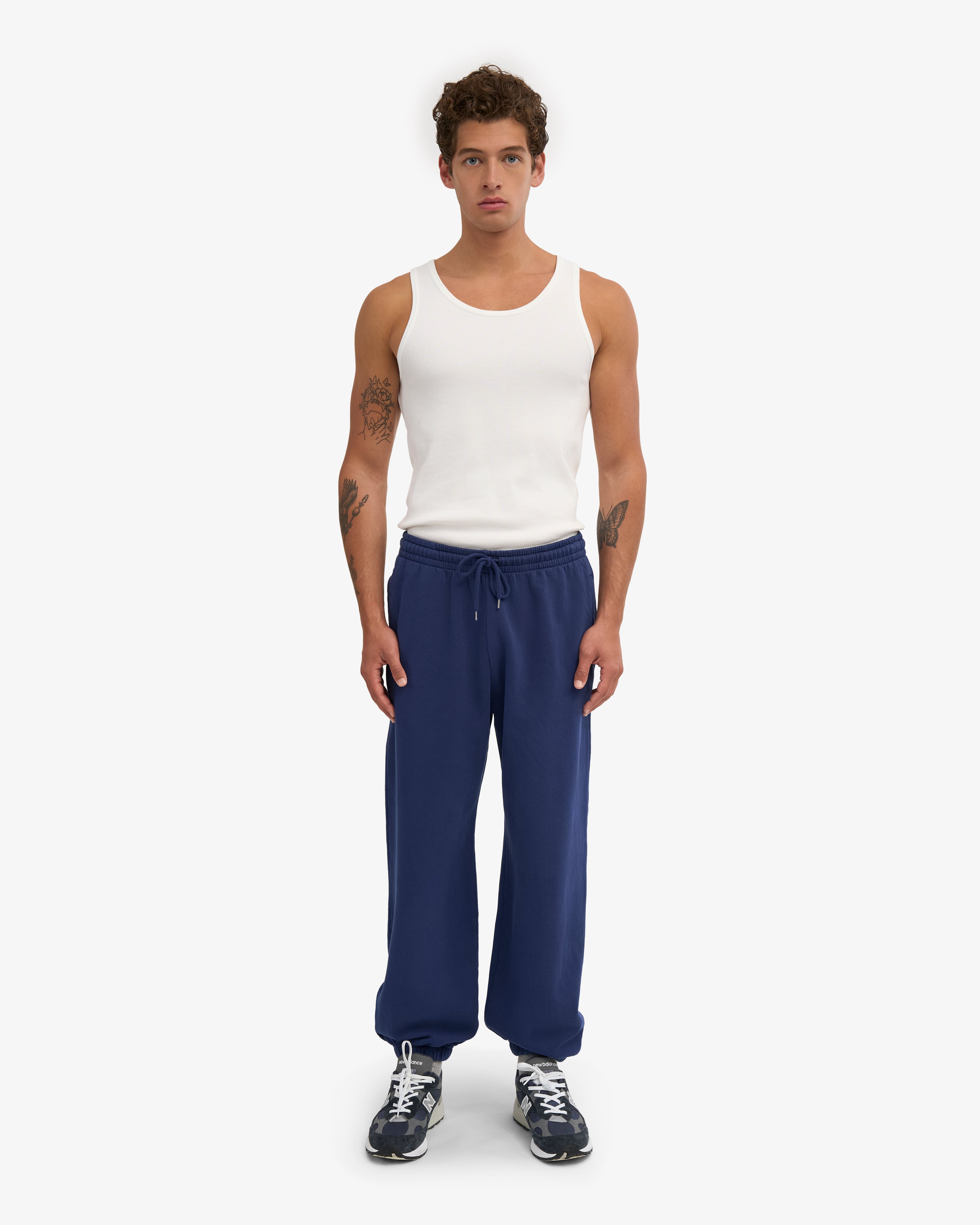 Organic Relaxed Sweatpants - Marine Blue