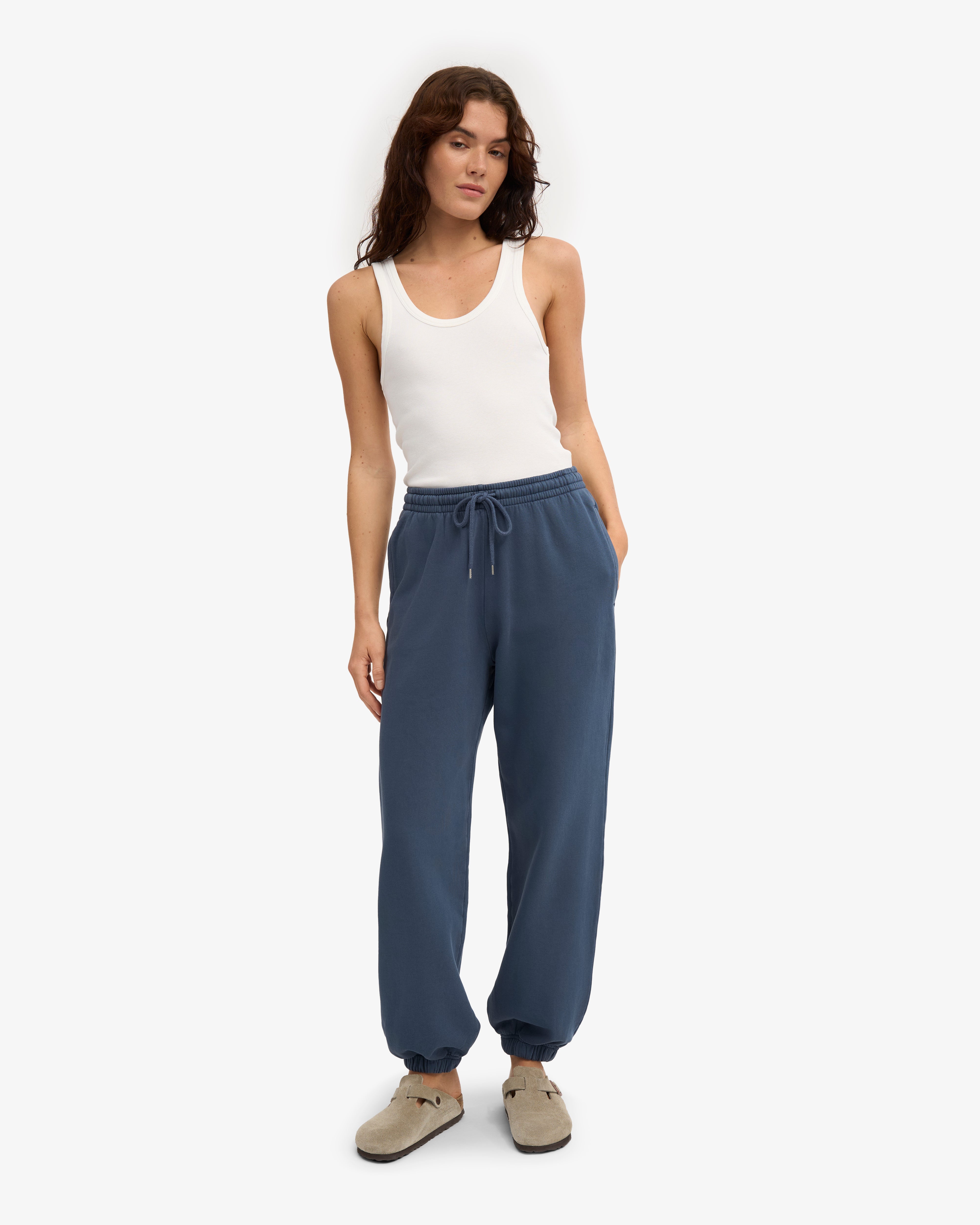 Organic Relaxed Sweatpants - Petrol Blue