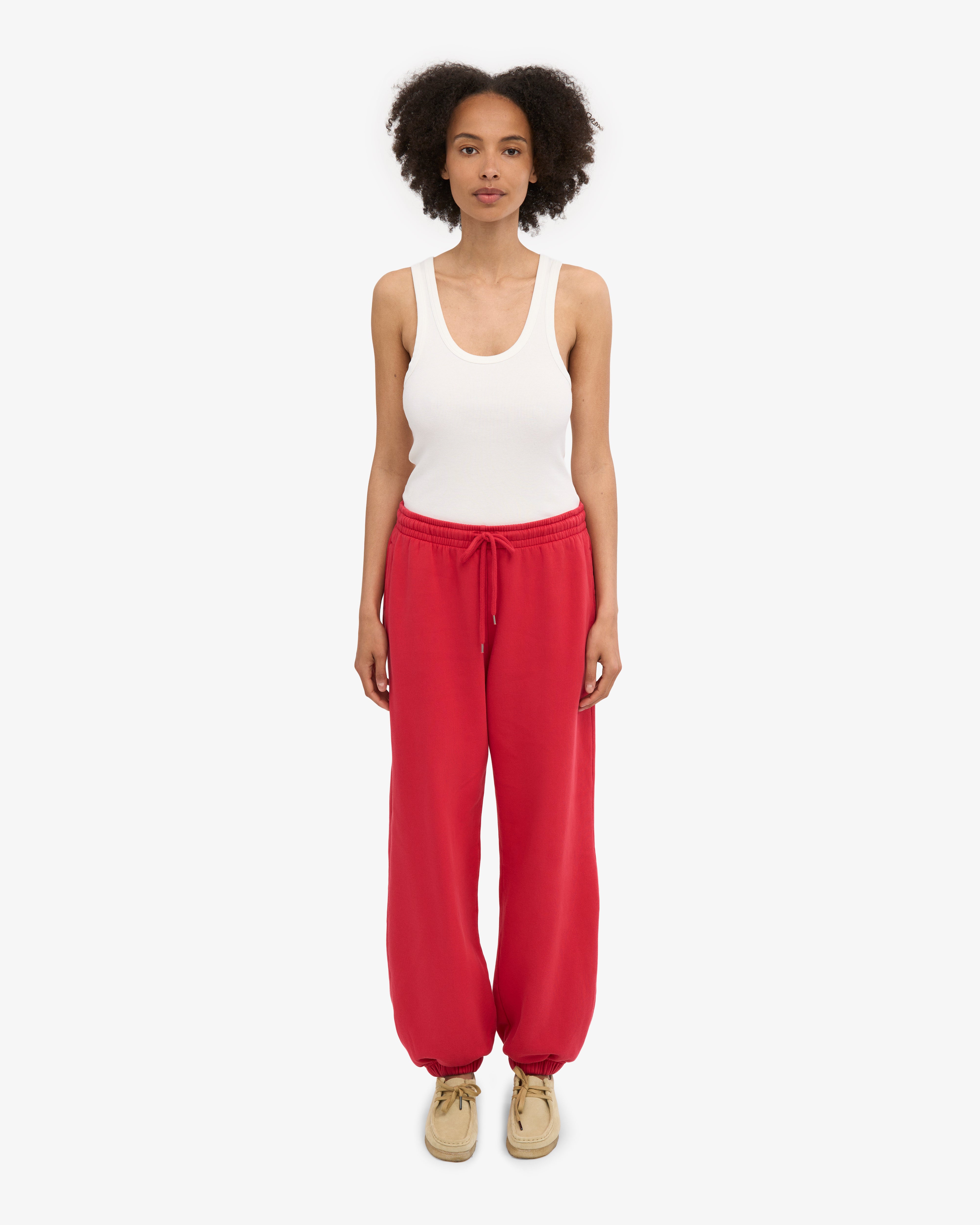 Organic Relaxed Sweatpants - Scarlet Red