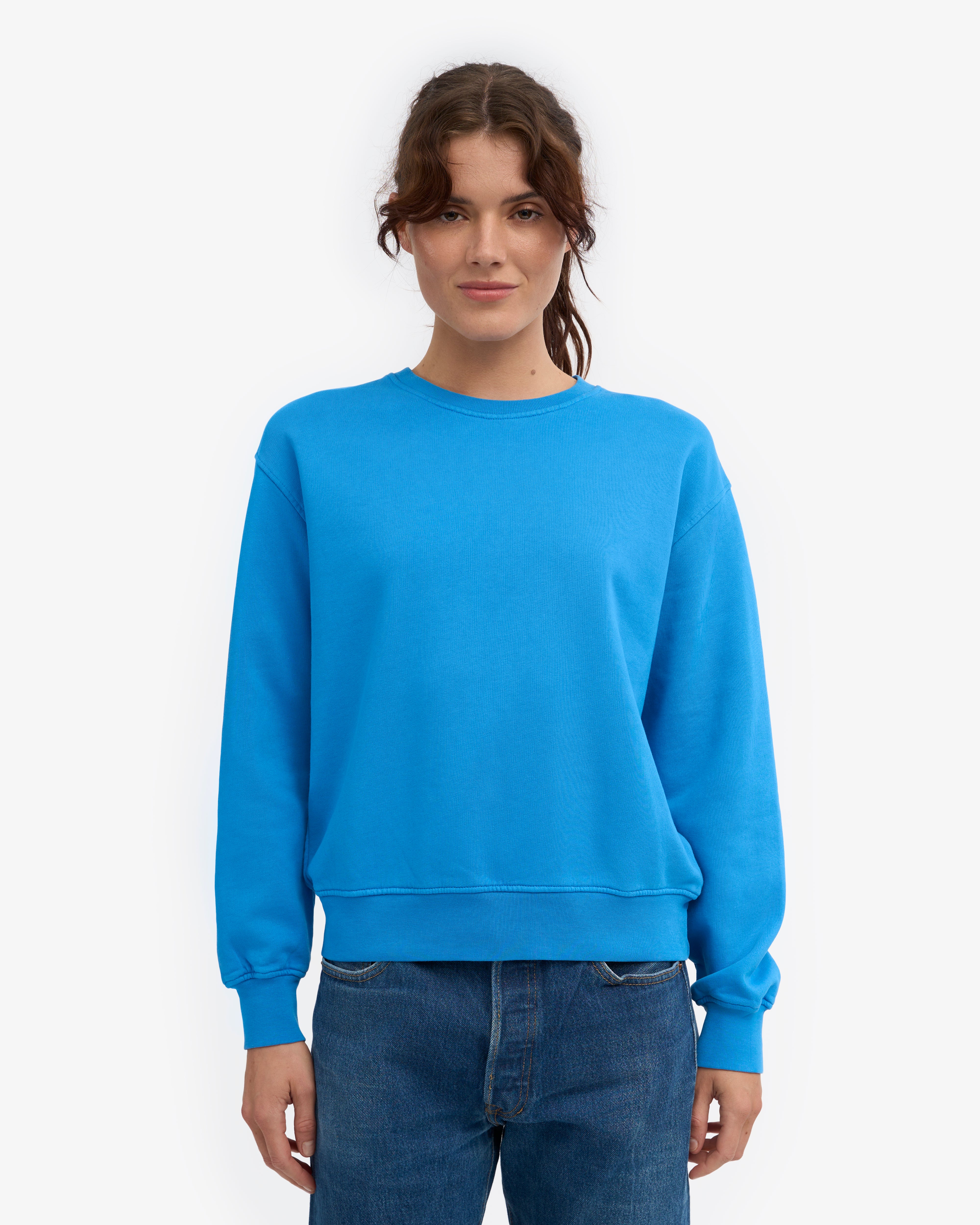 Women Classic Organic Crew - Pacific Blue