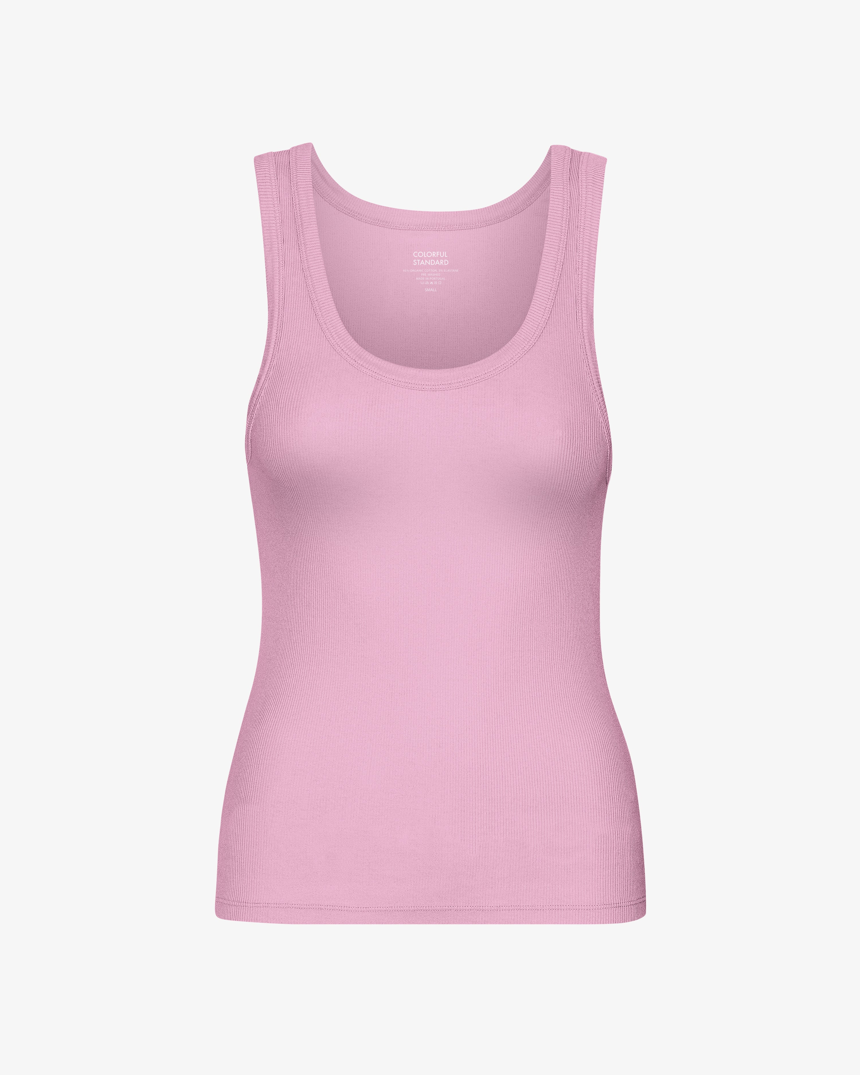 Women Organic Rib Tank Top - Cherry Blossom