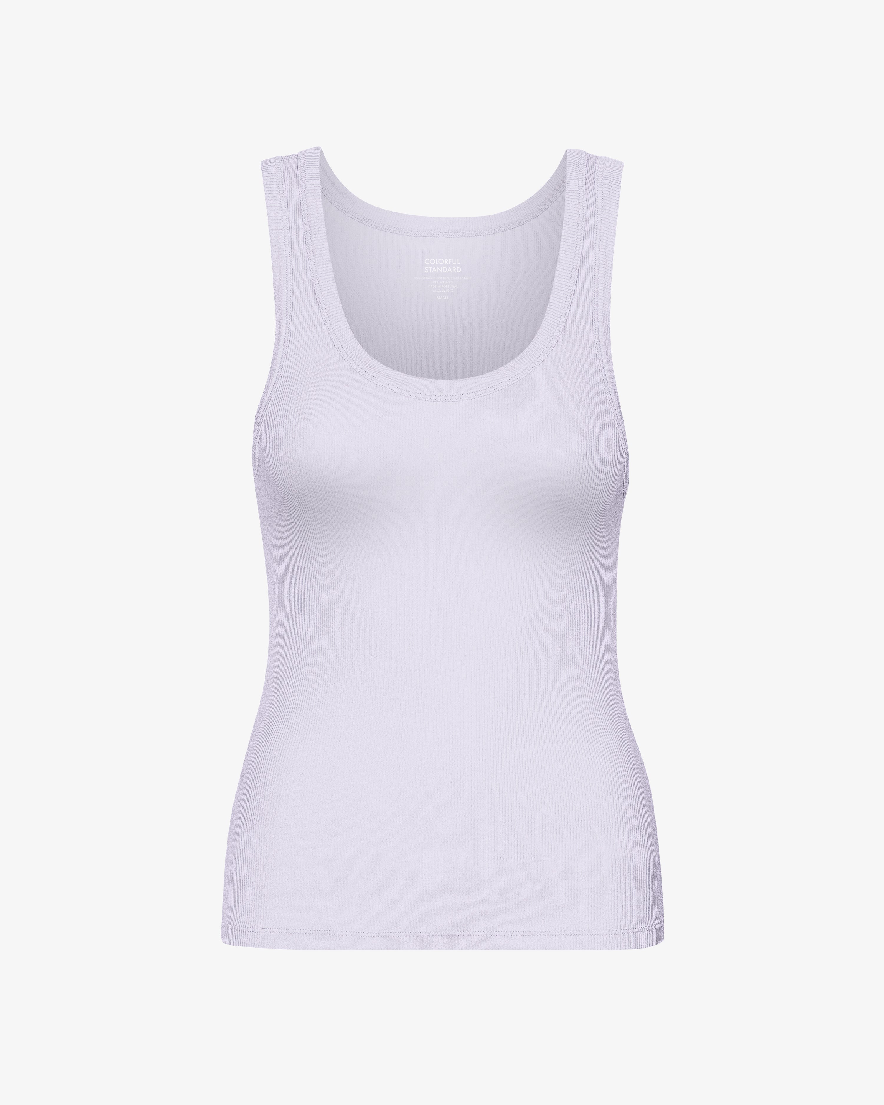 Women Organic Rib Tank Top - Soft Lavender
