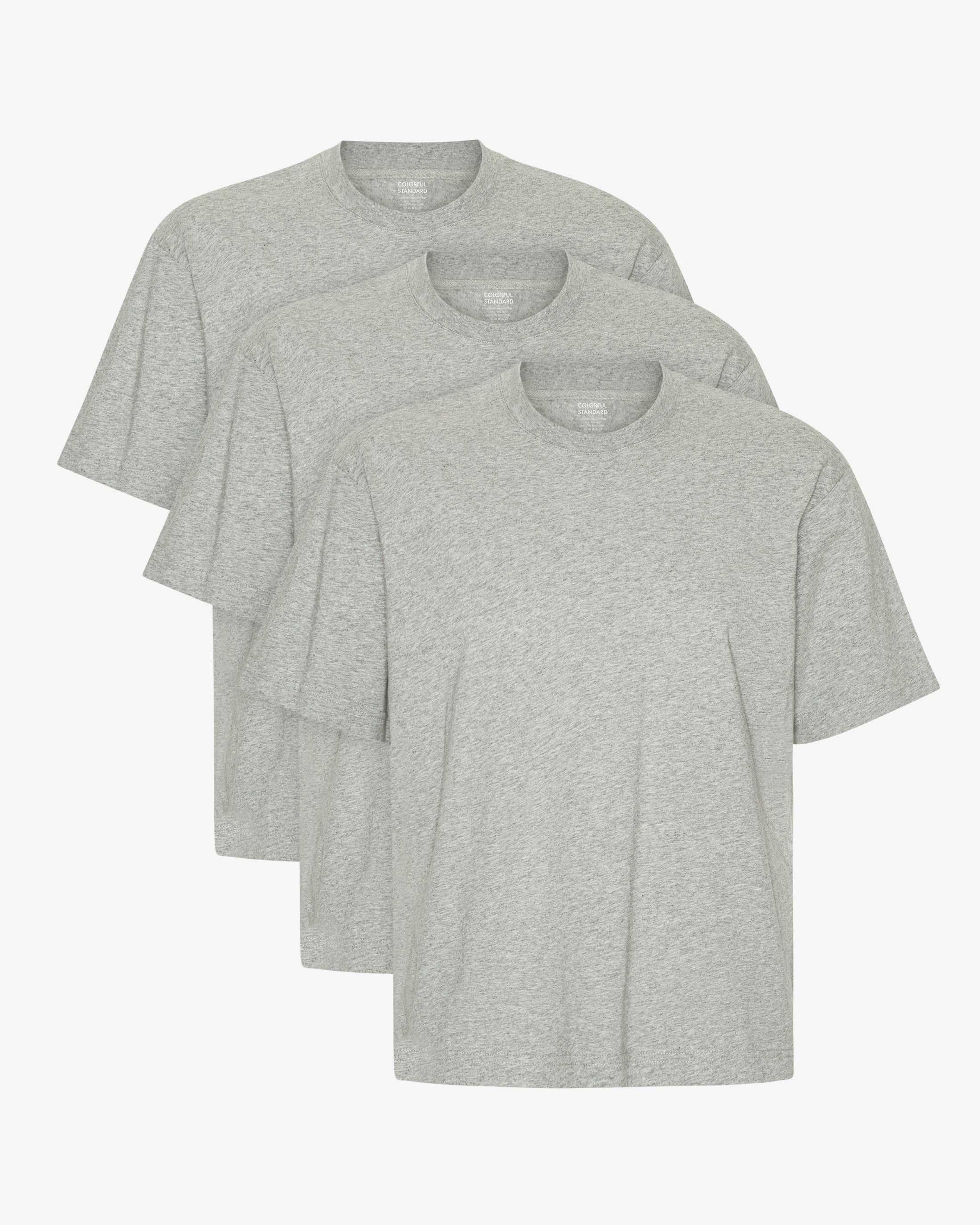 Oversized Organic T-Shirt - Heather Grey (3-Pack)