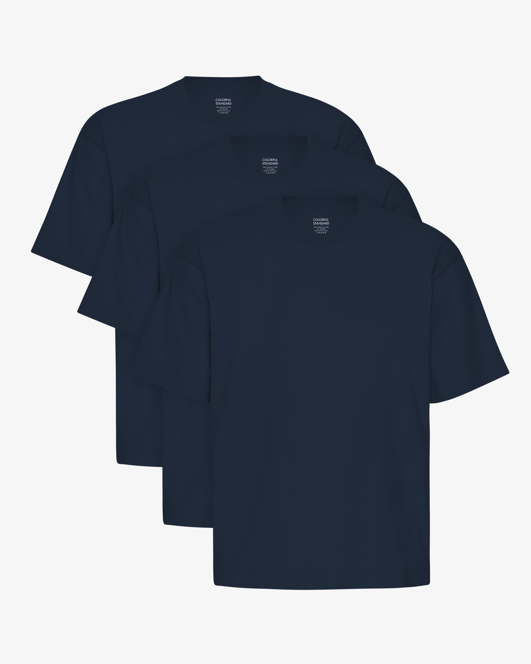 Oversized Organic T-Shirt - Navy Blue (3-Pack)