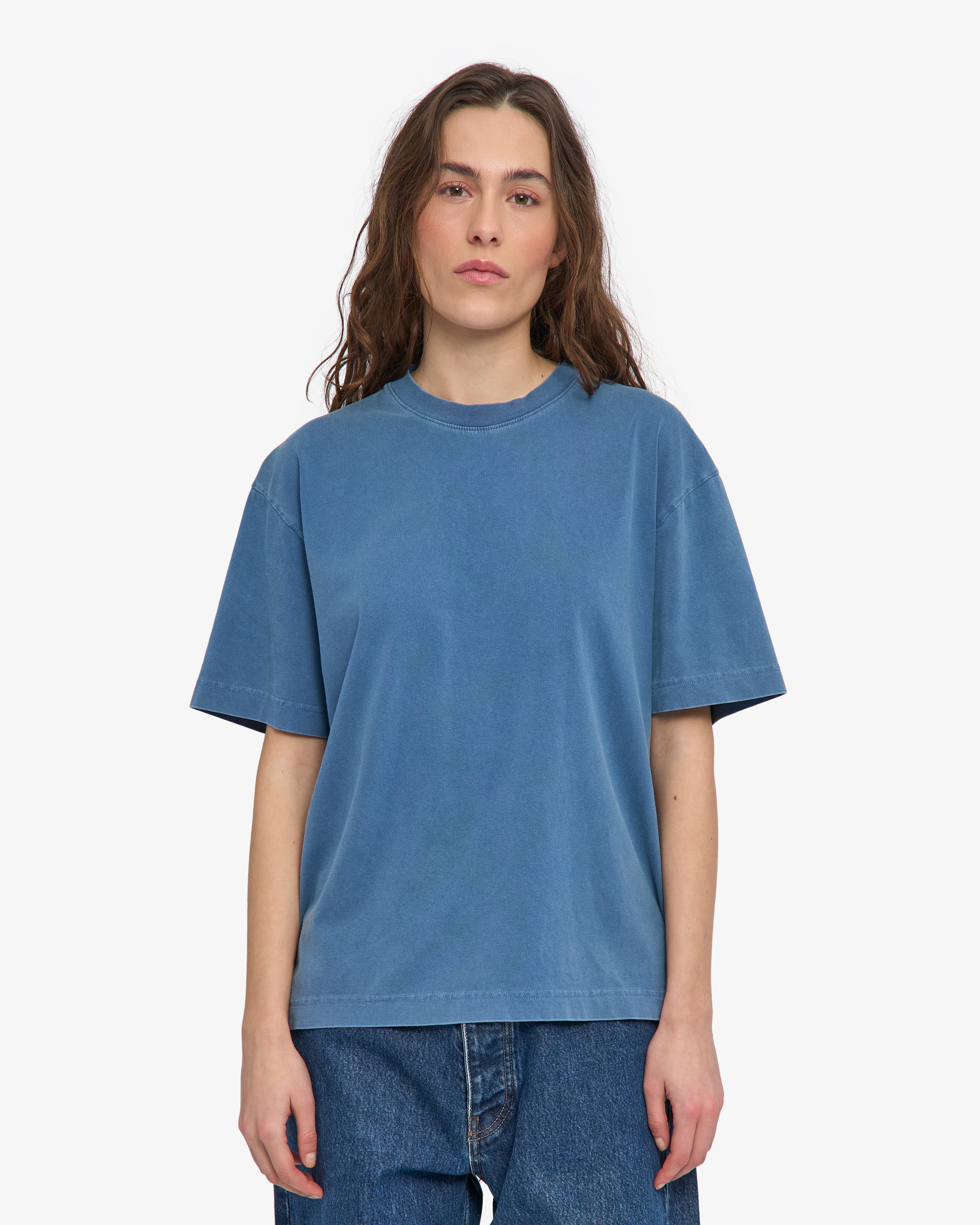 Oversized Organic T-Shirt - Faded Indigo