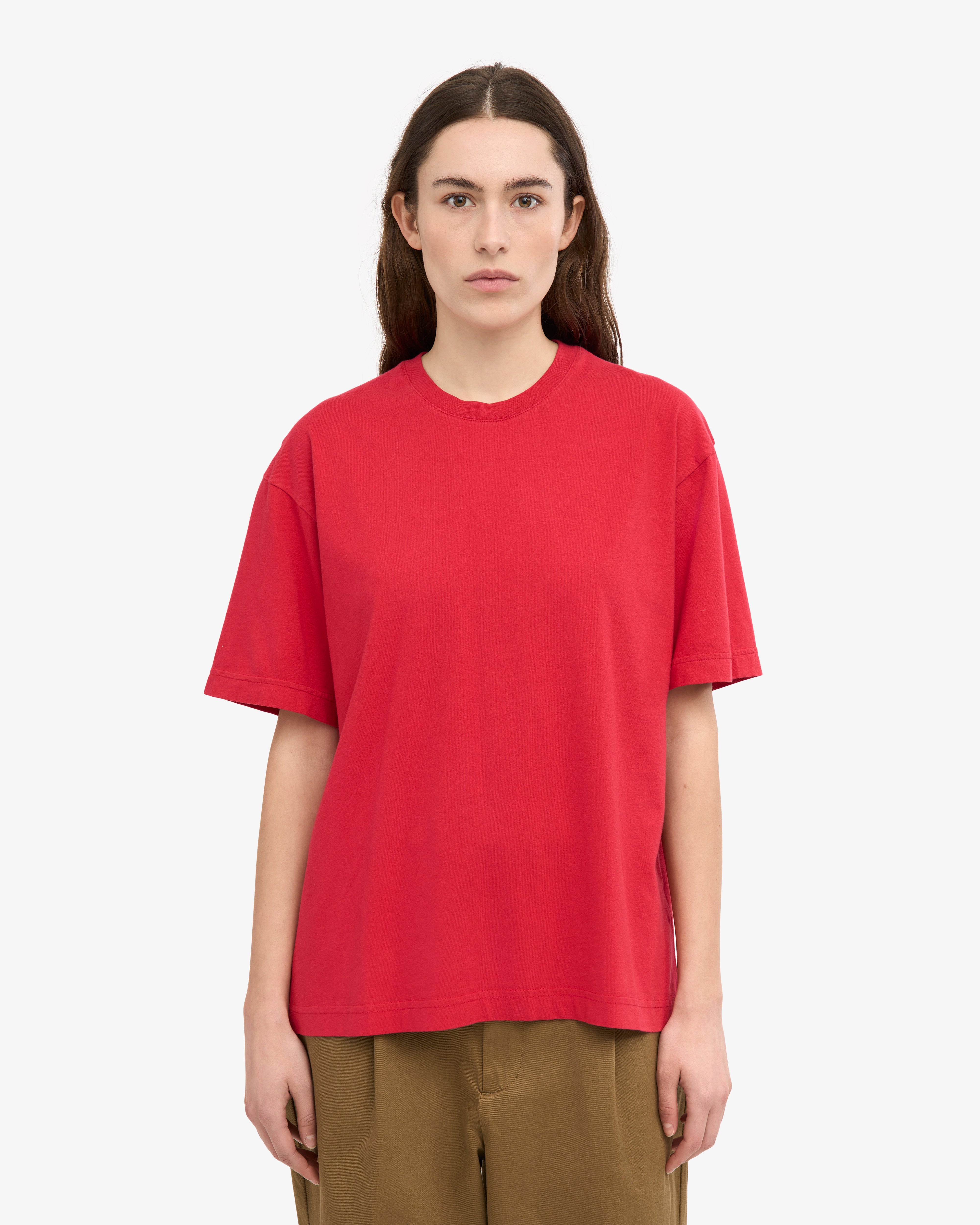 Oversized Organic T-Shirt - Scarlet Red