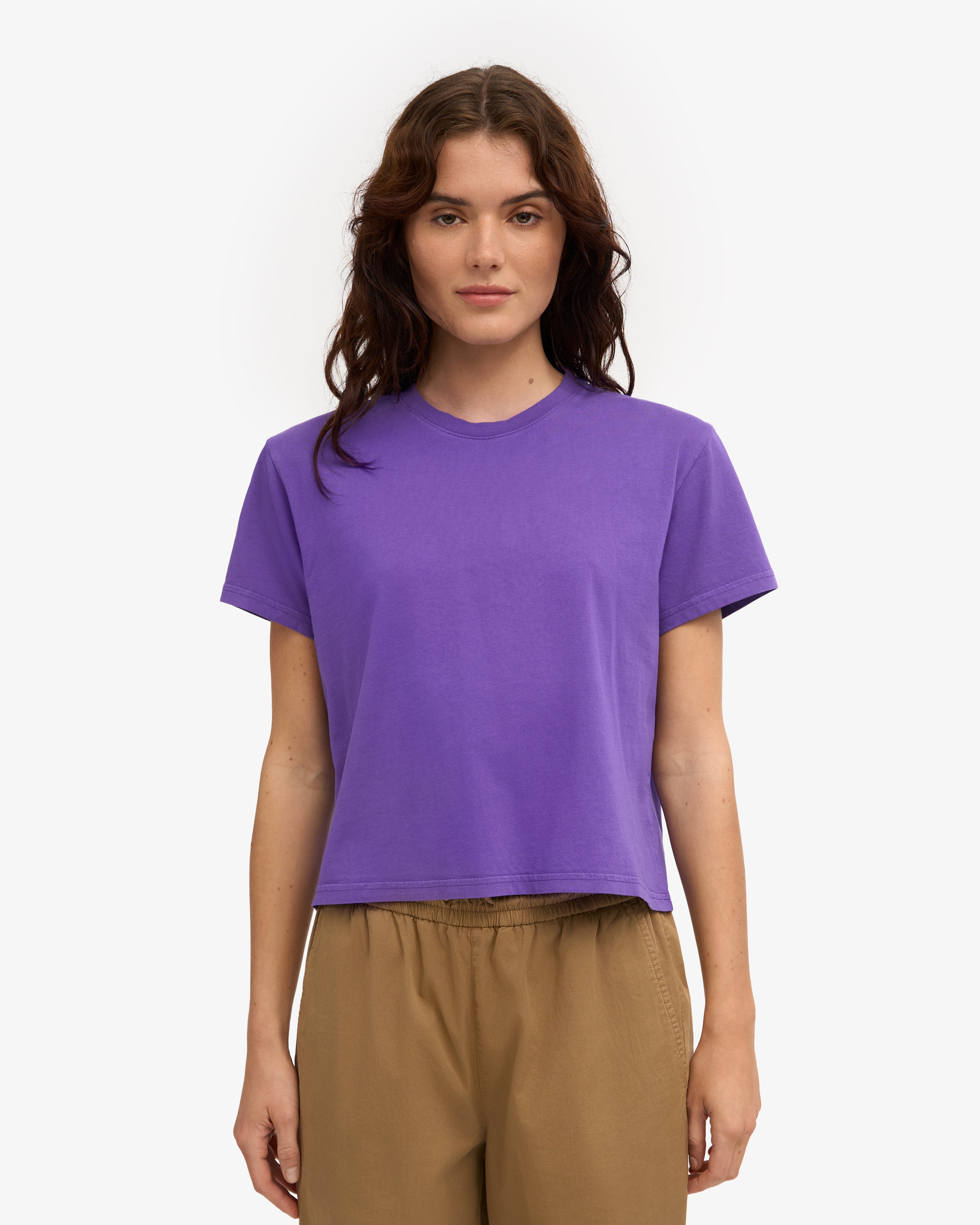 Organic Boxy Crop Tee - Ultra Violet