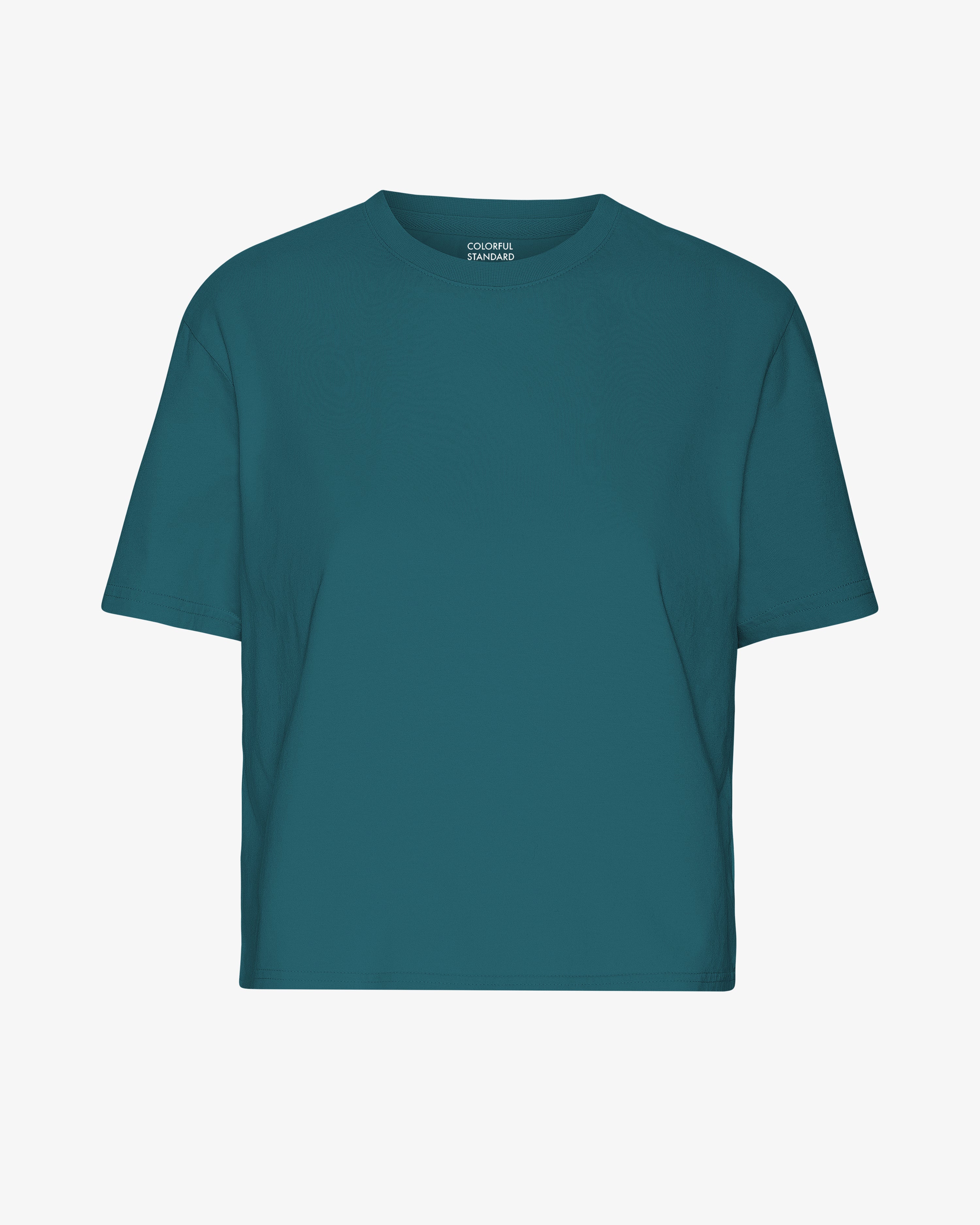 Organic Boxy Crop Tee - Ocean Green