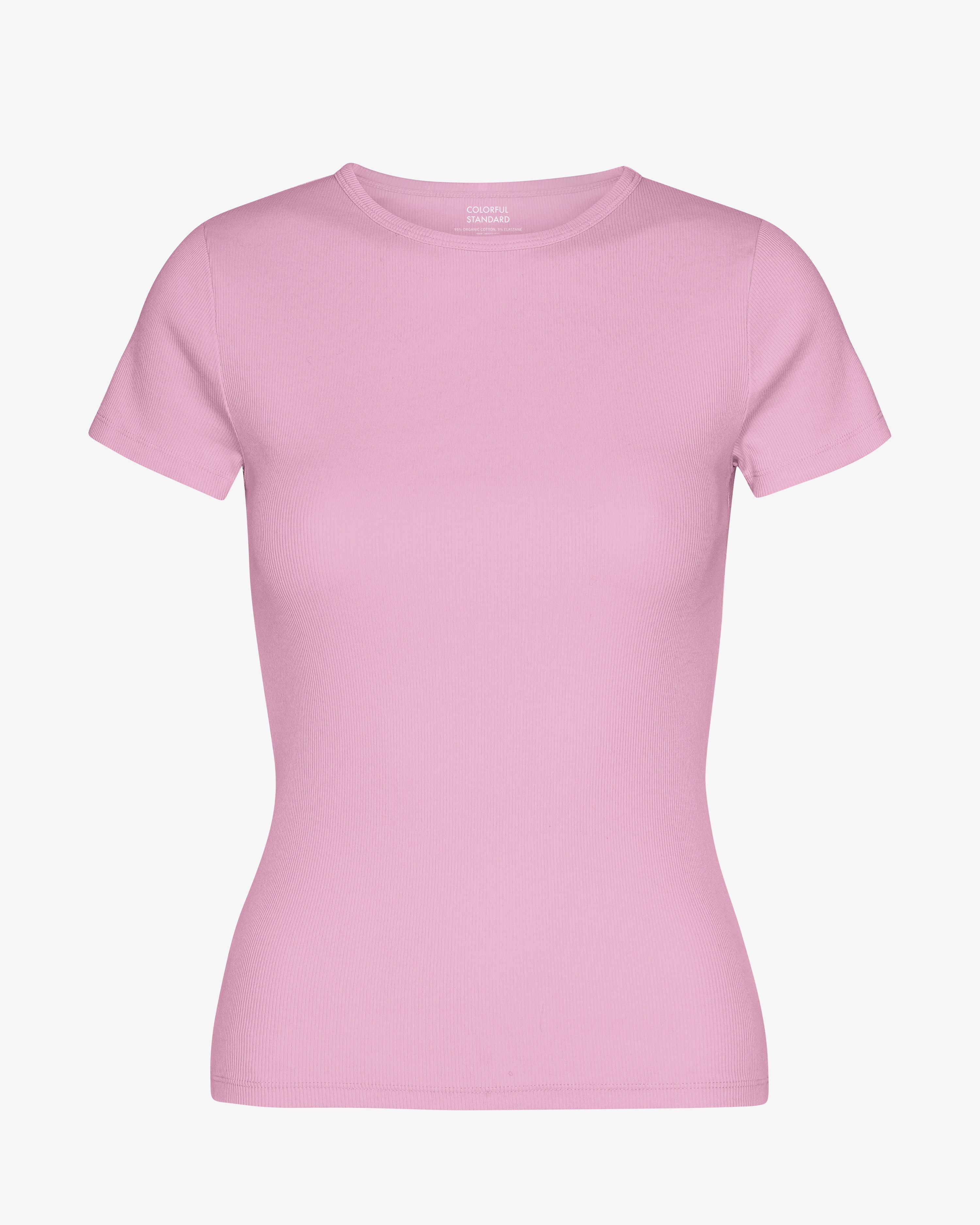 Organic Rib T-Shirt - Cherry Blossom