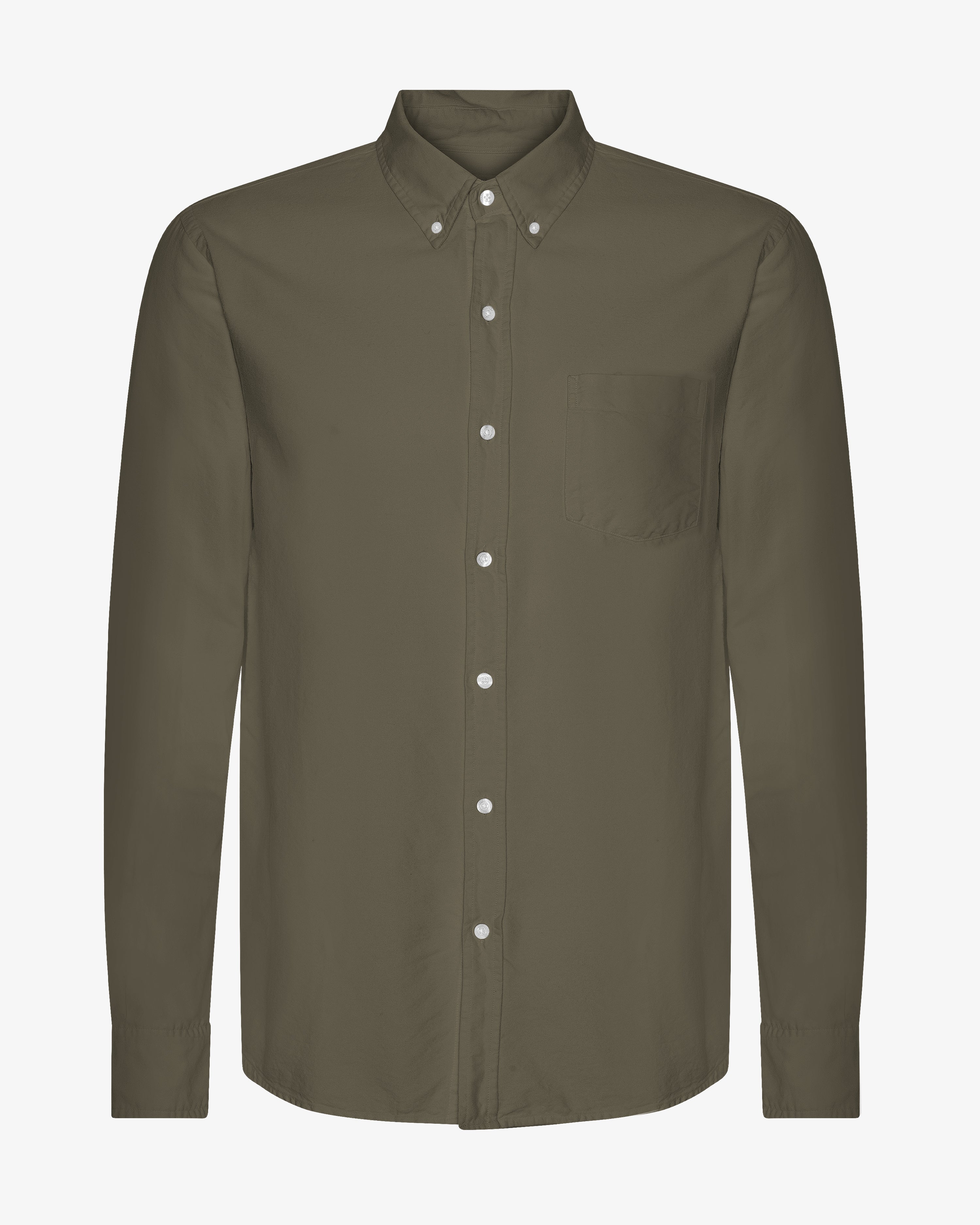 Organic Button Down Shirt - Dusty Olive