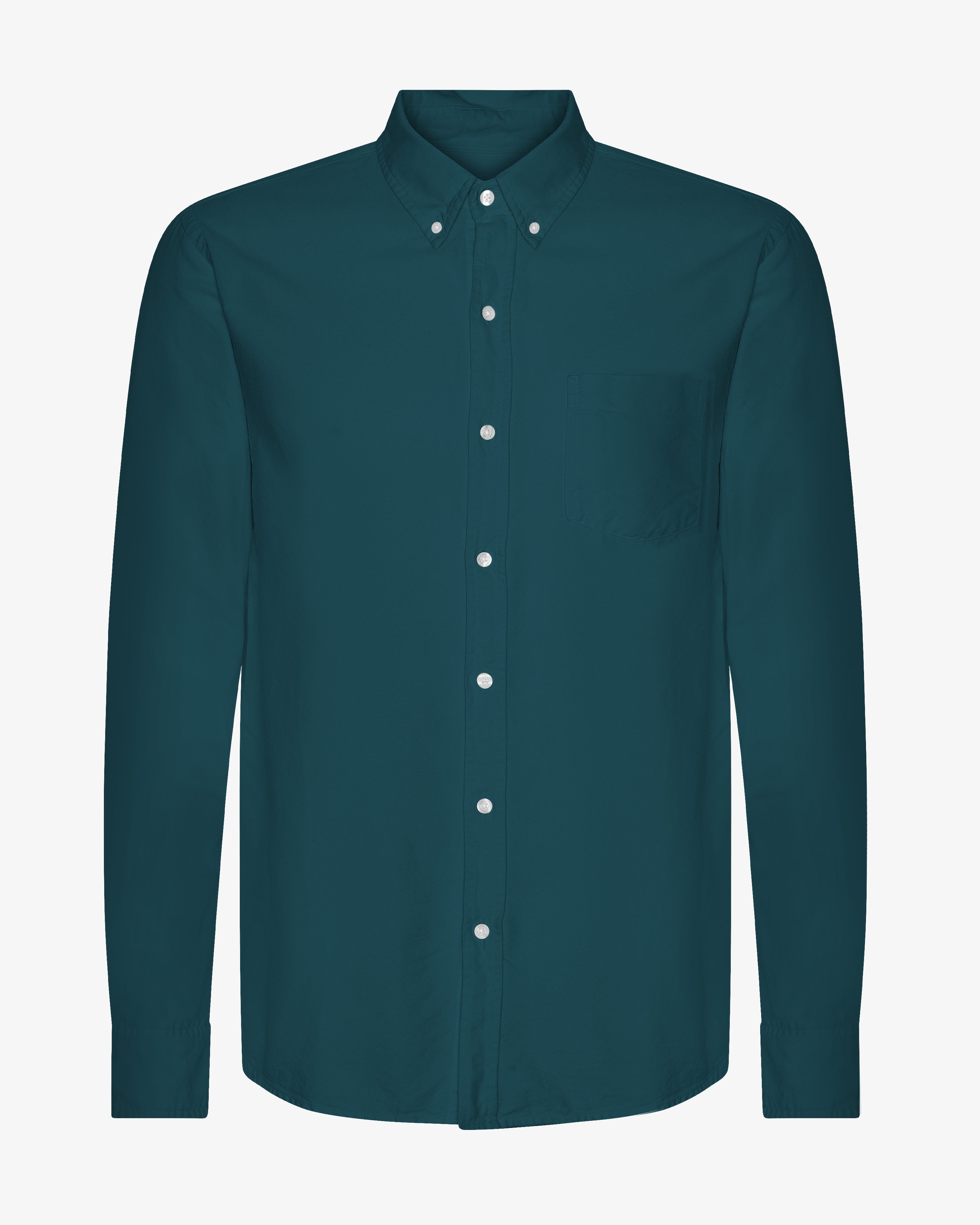 Organic Button Down Shirt - Ocean Green