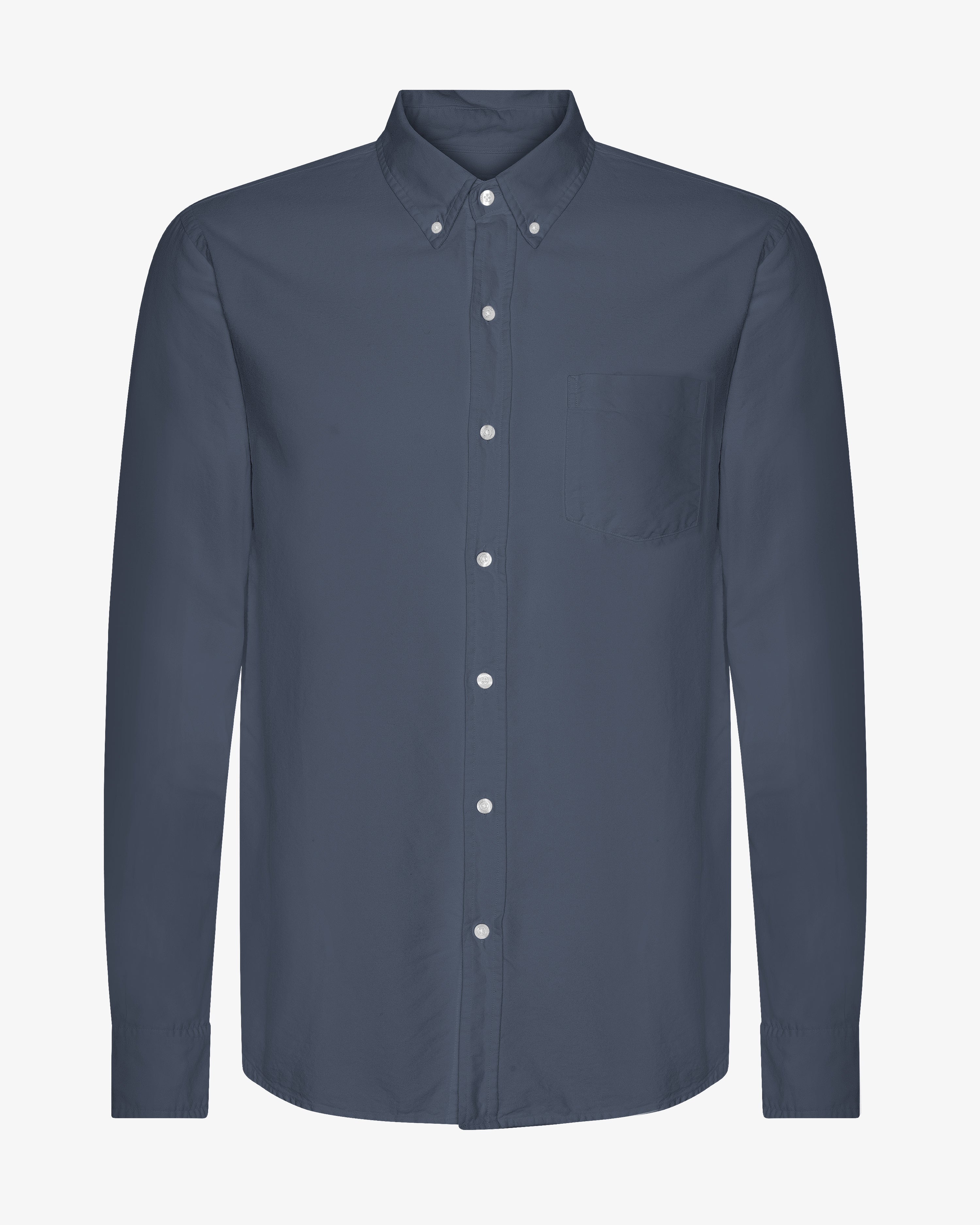 Organic Button Down Shirt - Petrol Blue