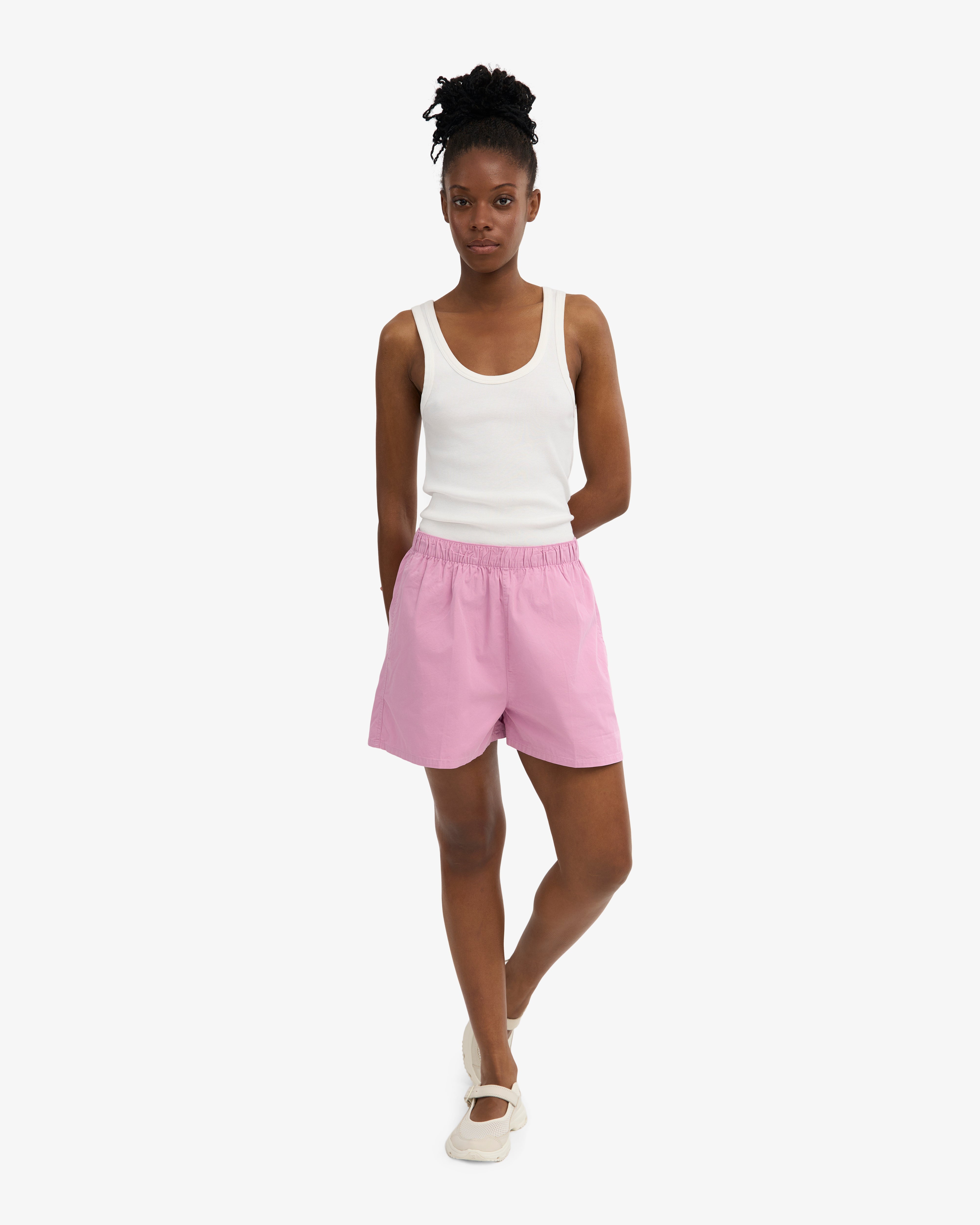 Women Organic Twill Shorts - Cherry Blossom