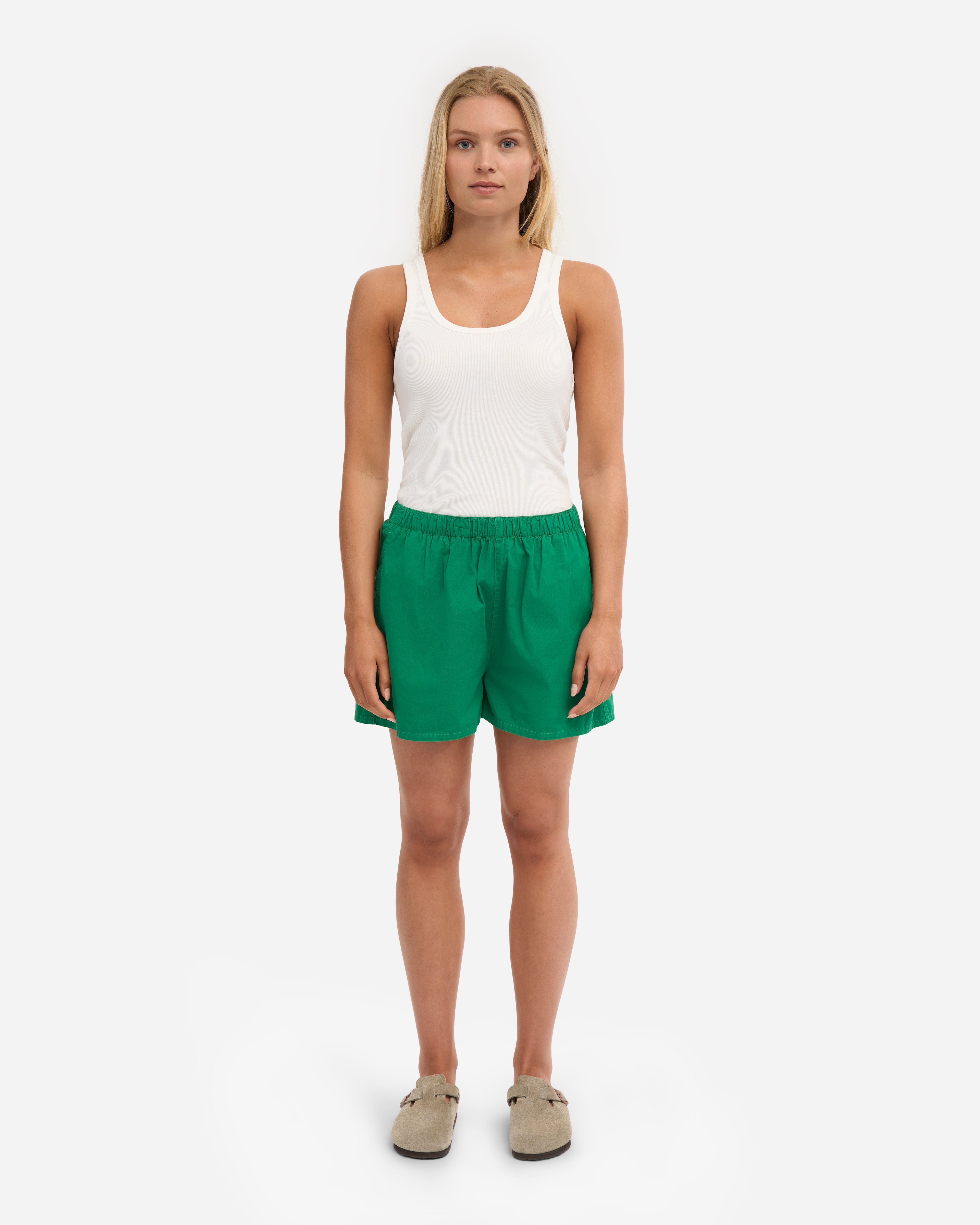 Women Organic Twill Shorts - Kelly Green