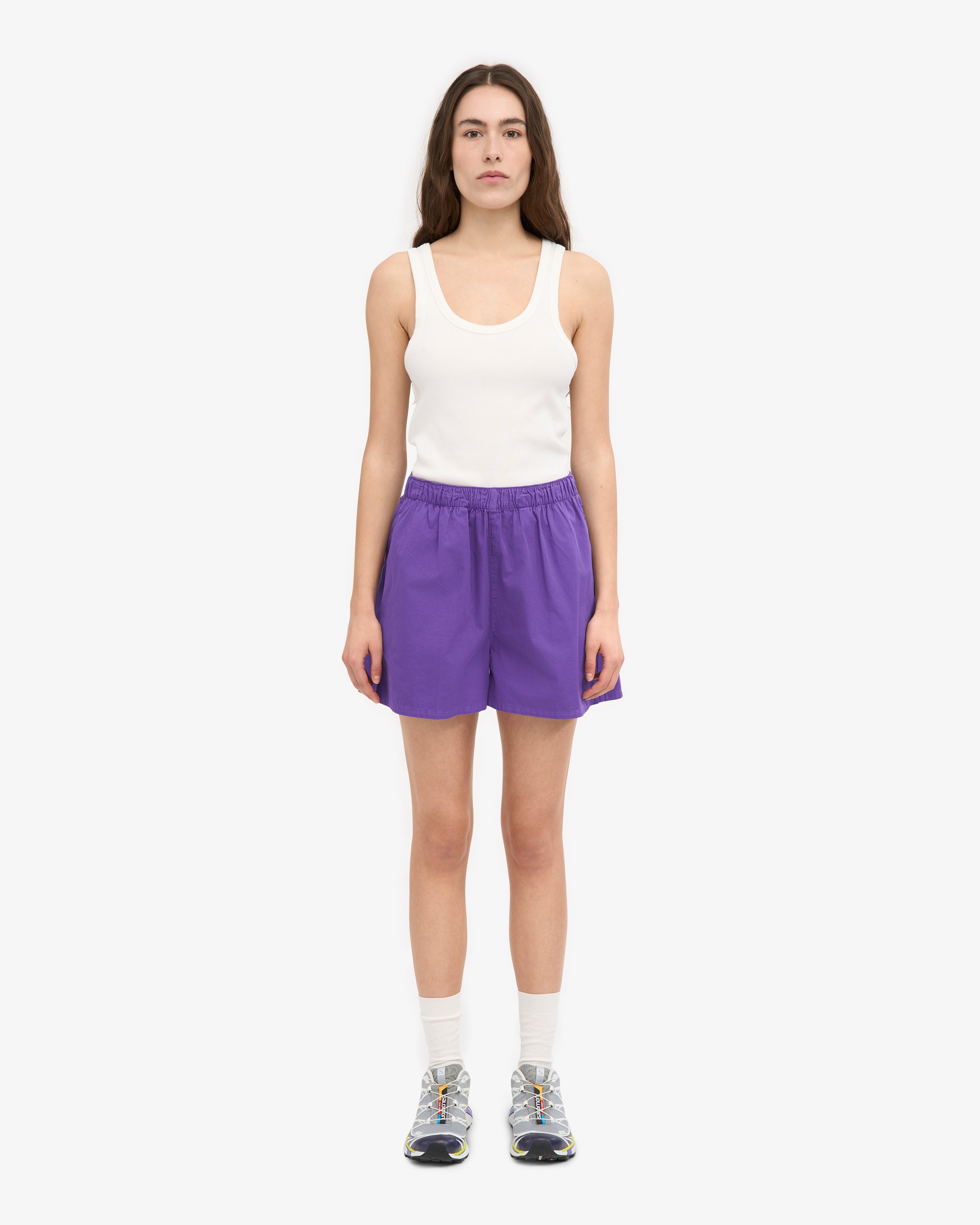 Women Organic Twill Shorts - Ultra Violet