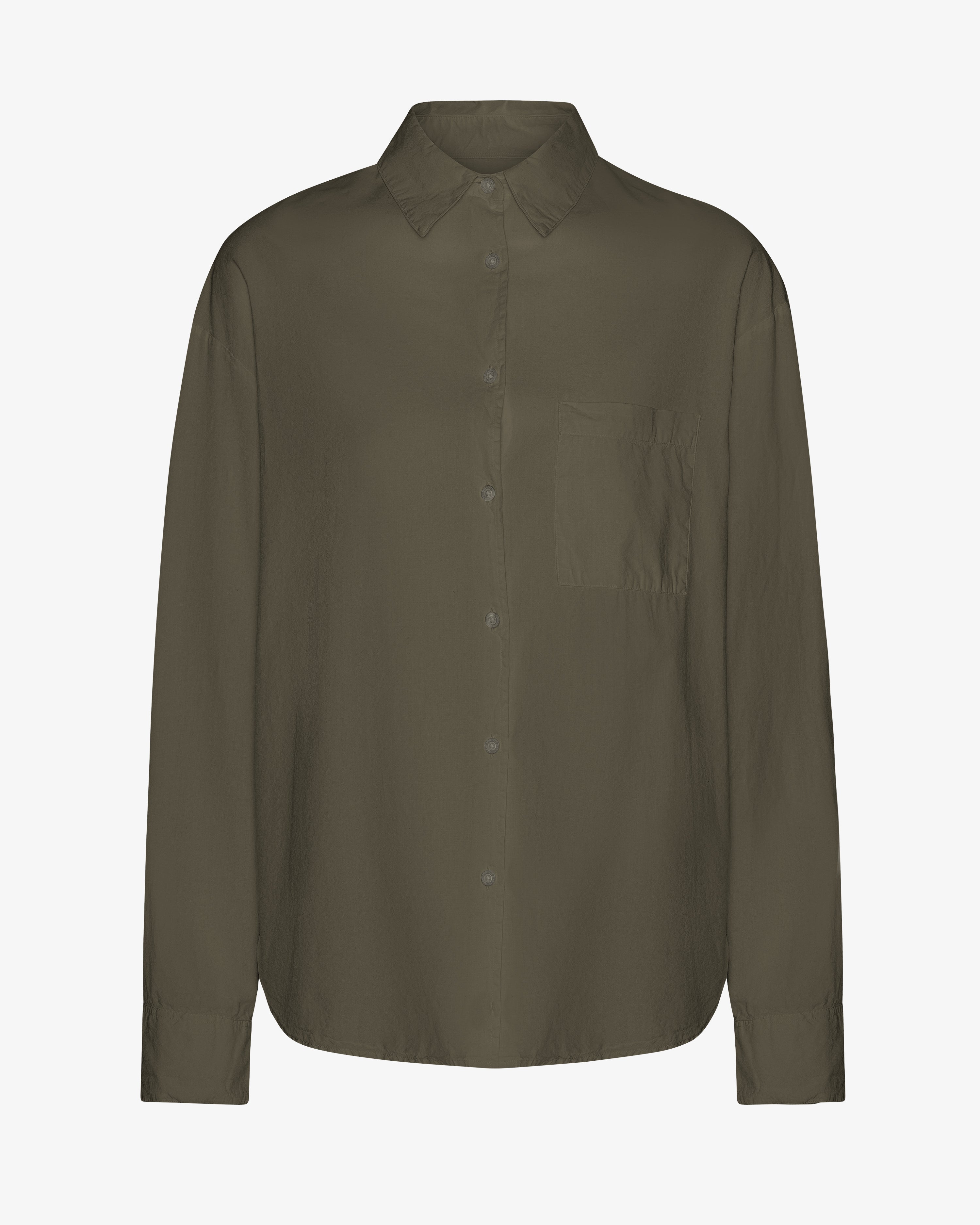 Organic Oversized Shirt - Dusty Olive