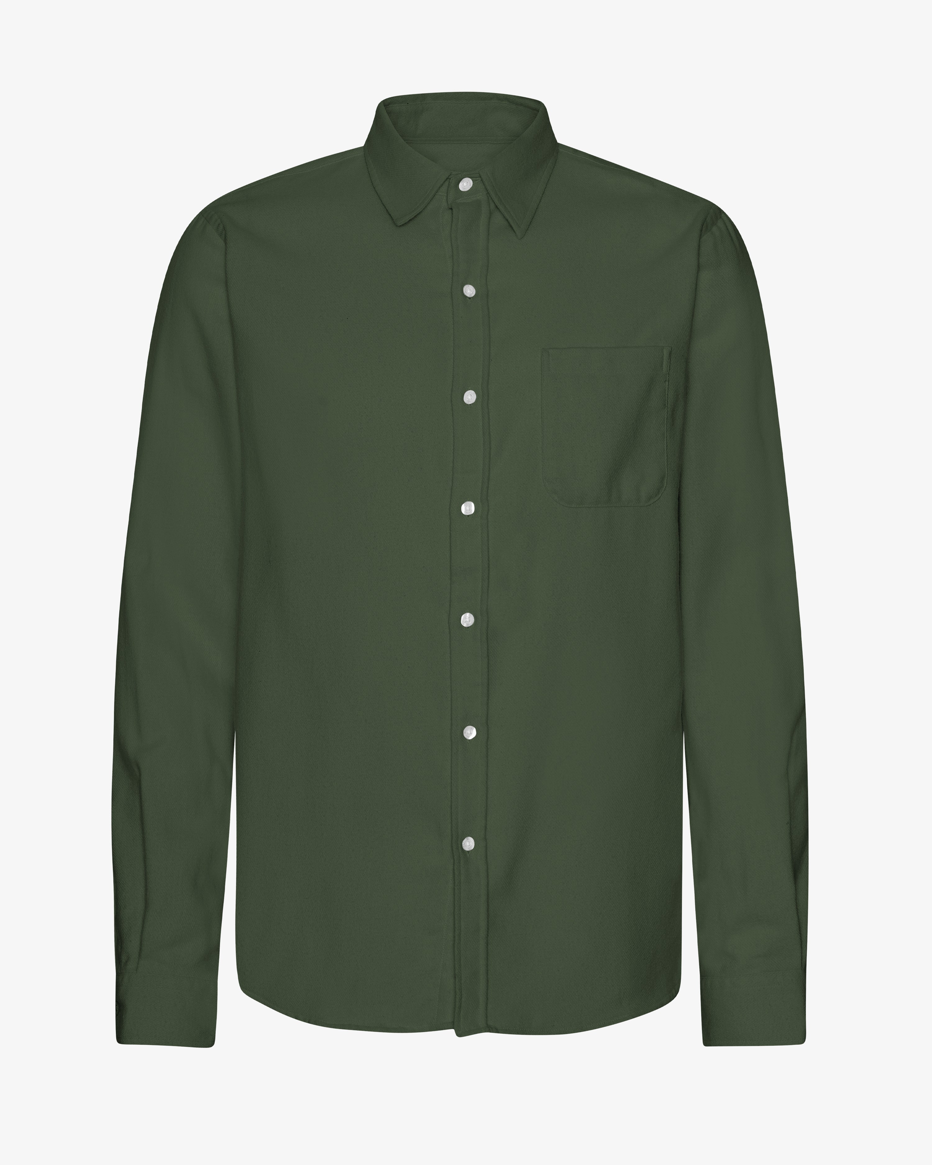 Organic Flannel Shirt - Hunter Green