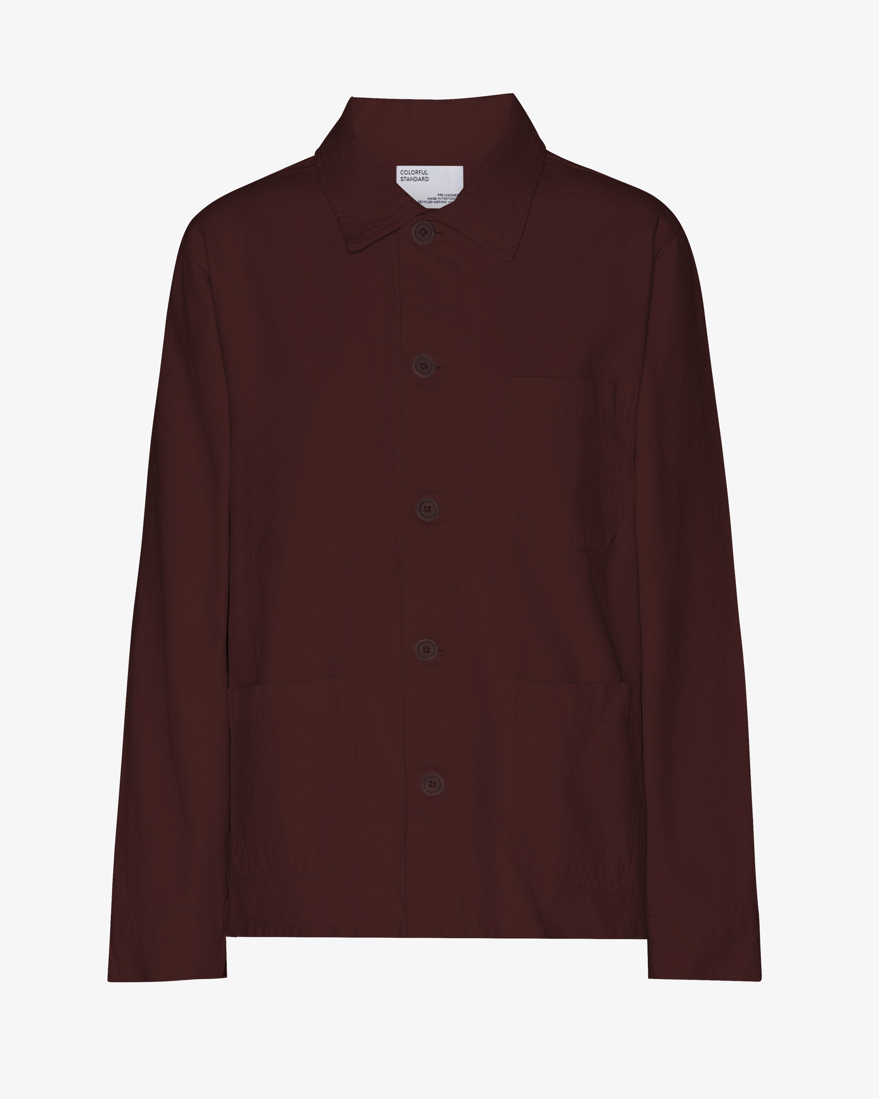 Organic Workwear Jacket - Oxblood Red