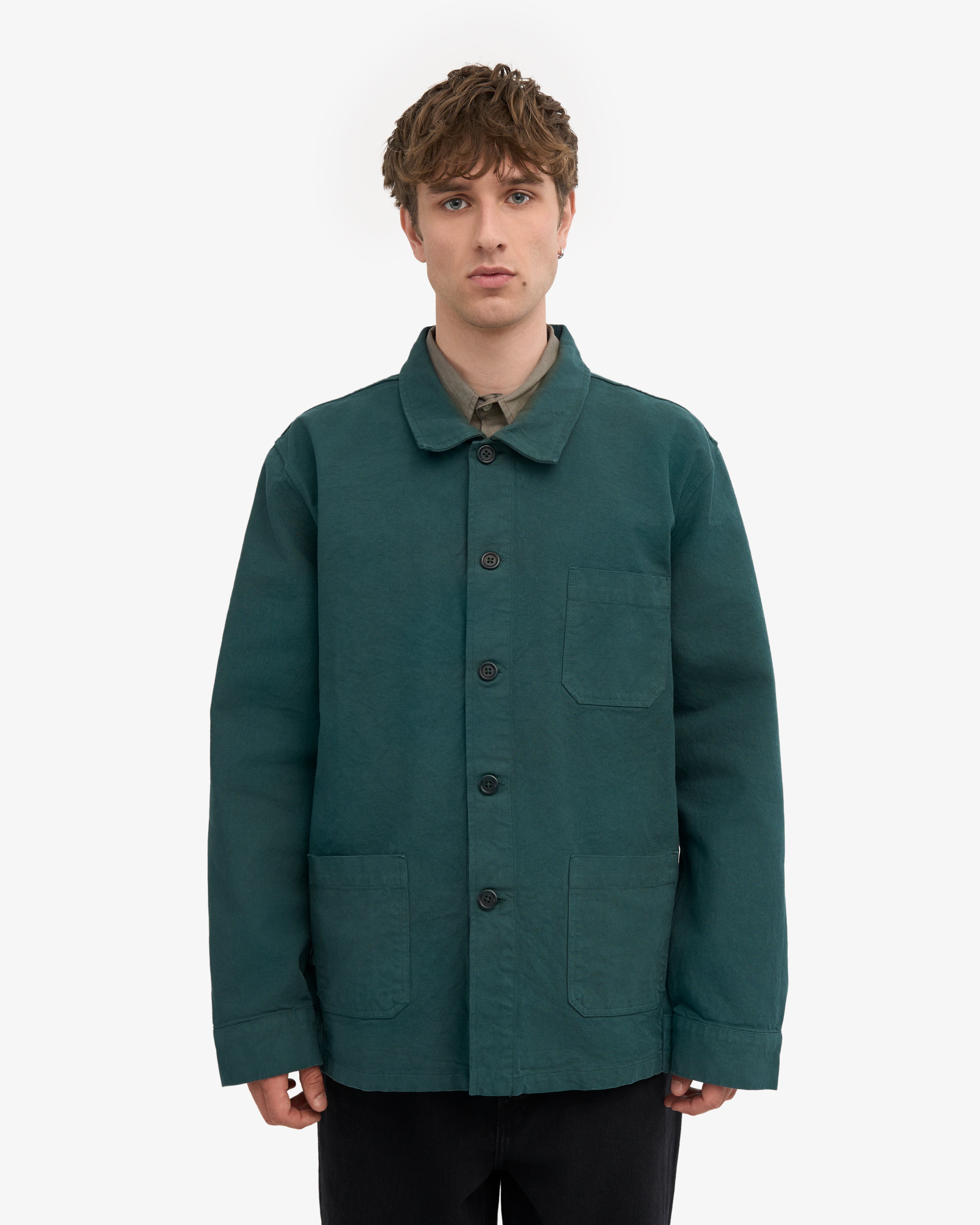 Organic Workwear Jacket - Ocean Green