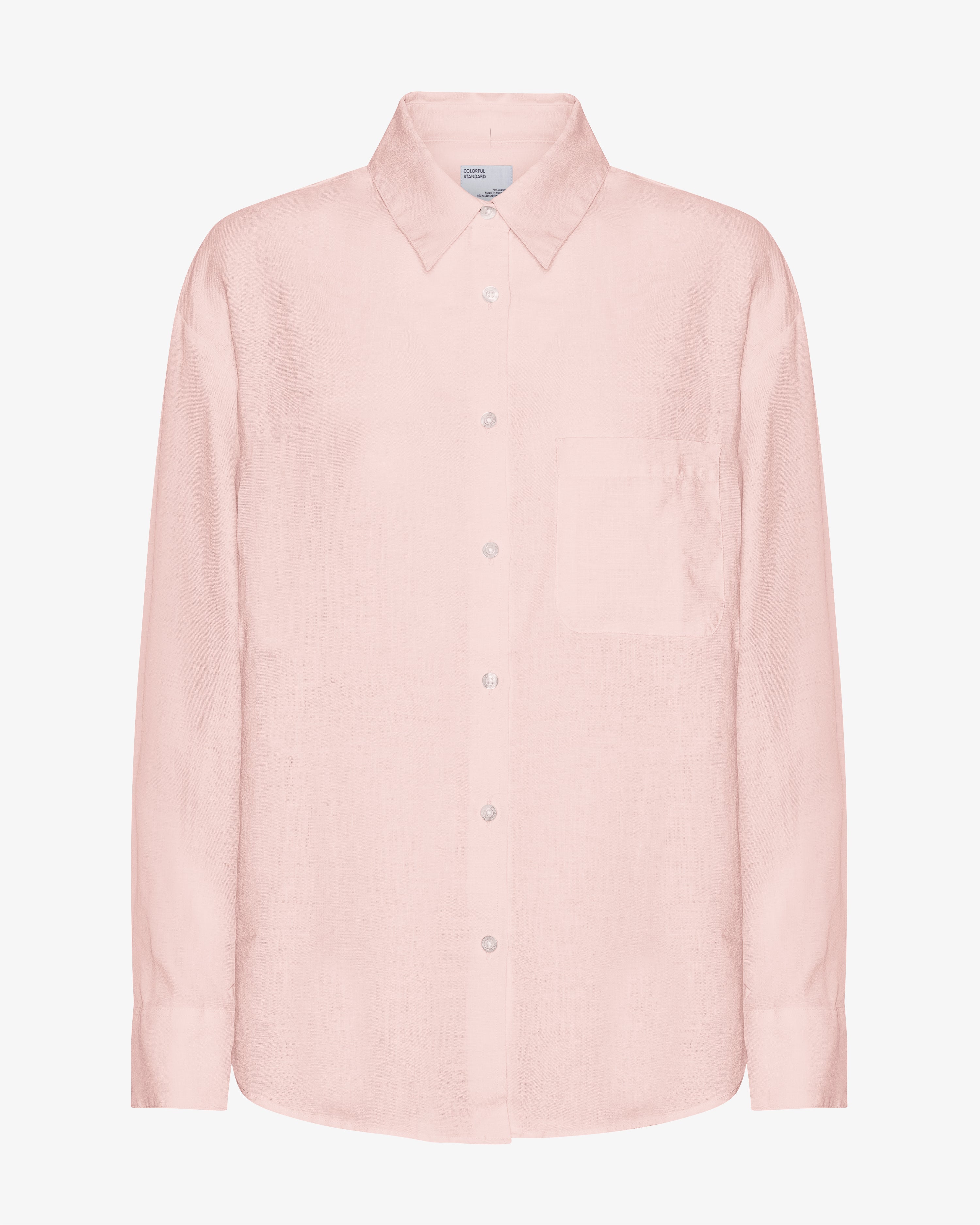Linen Oversized Shirt - Faded Pink