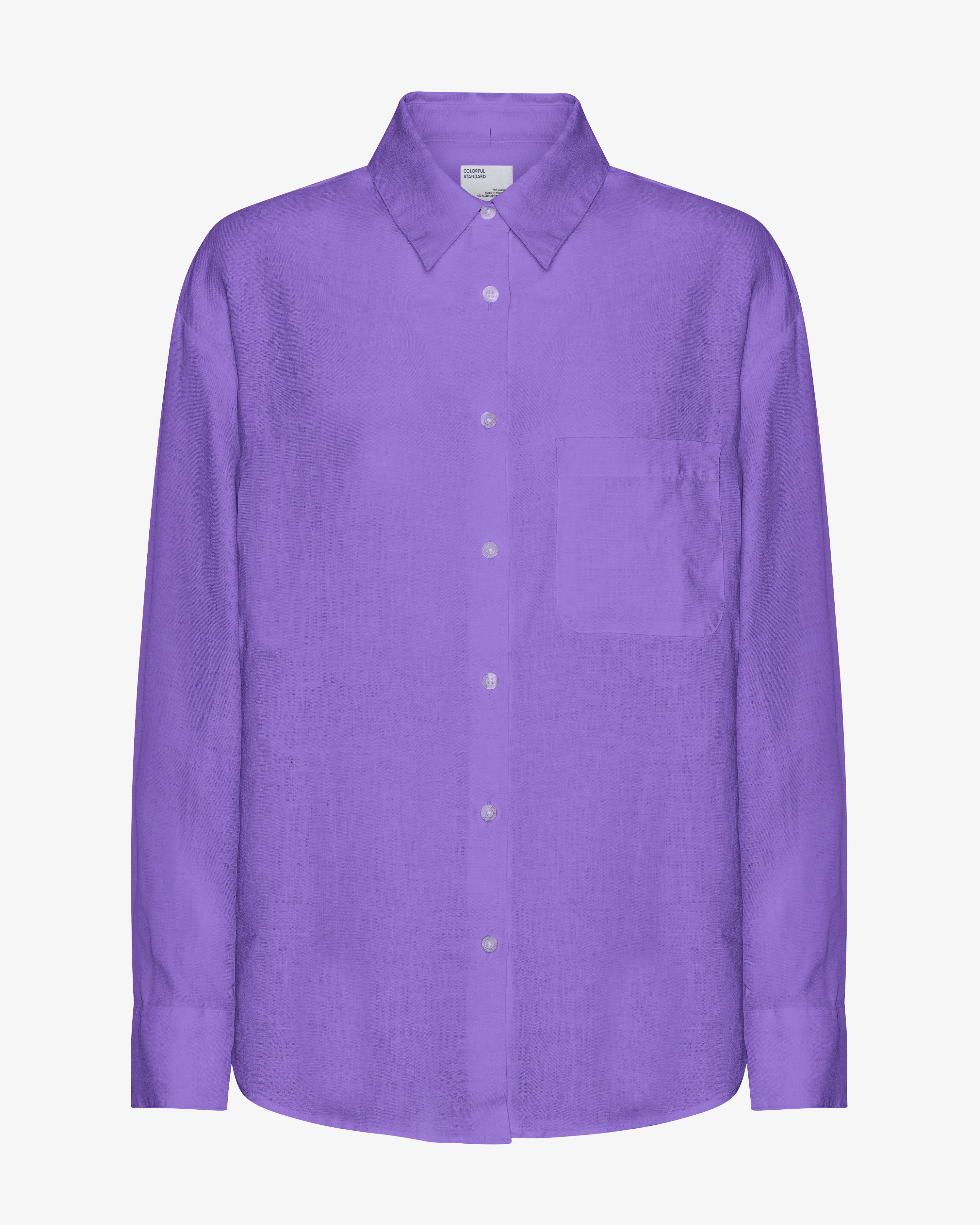 Linen Oversized Shirt - Ultra Violet