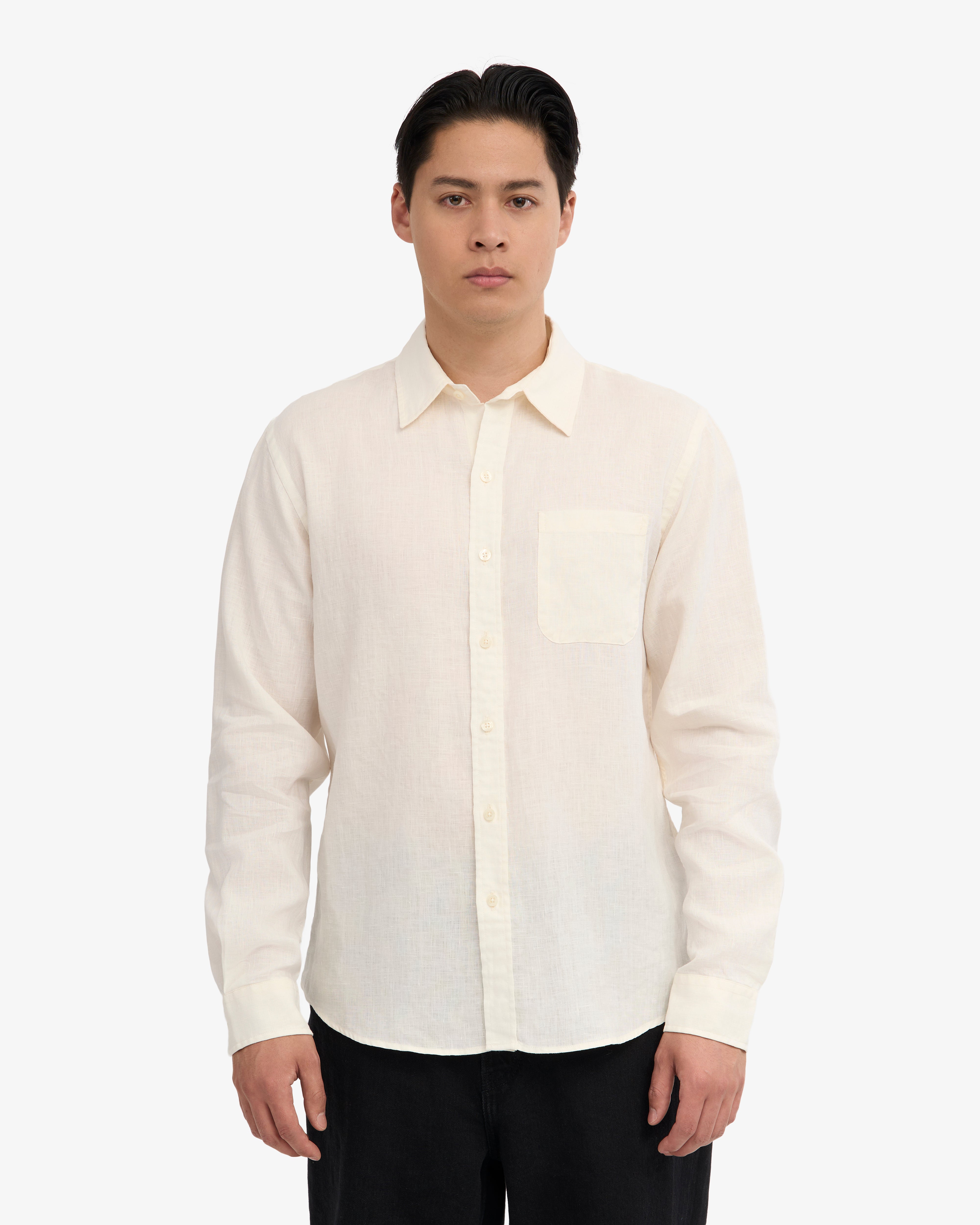 Linen Shirt - Ivory White